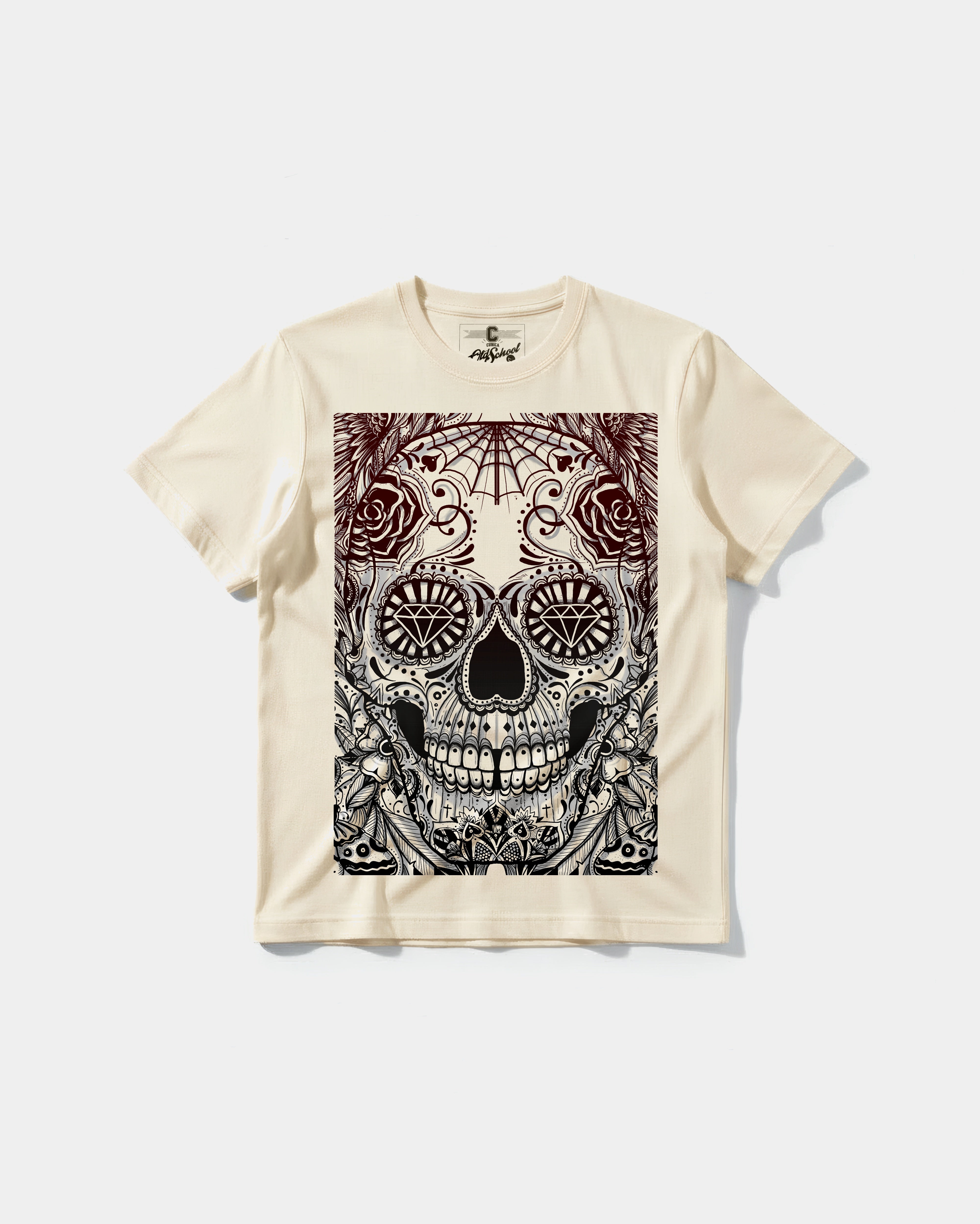 Camiseta Catrina Big Front Regular Basic Beige