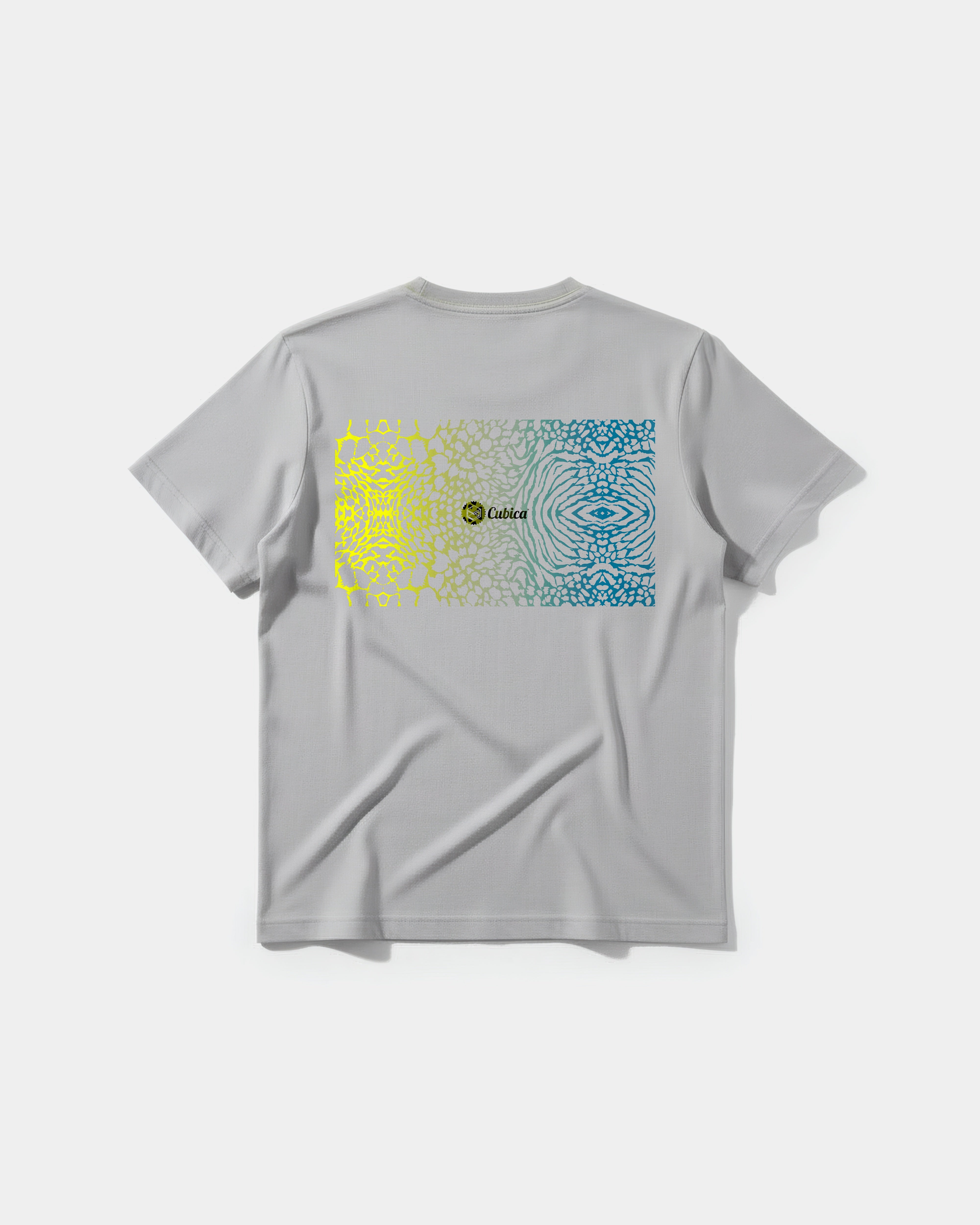 Camiseta Cubica Psychedelic Big Back Regular Basic Gris