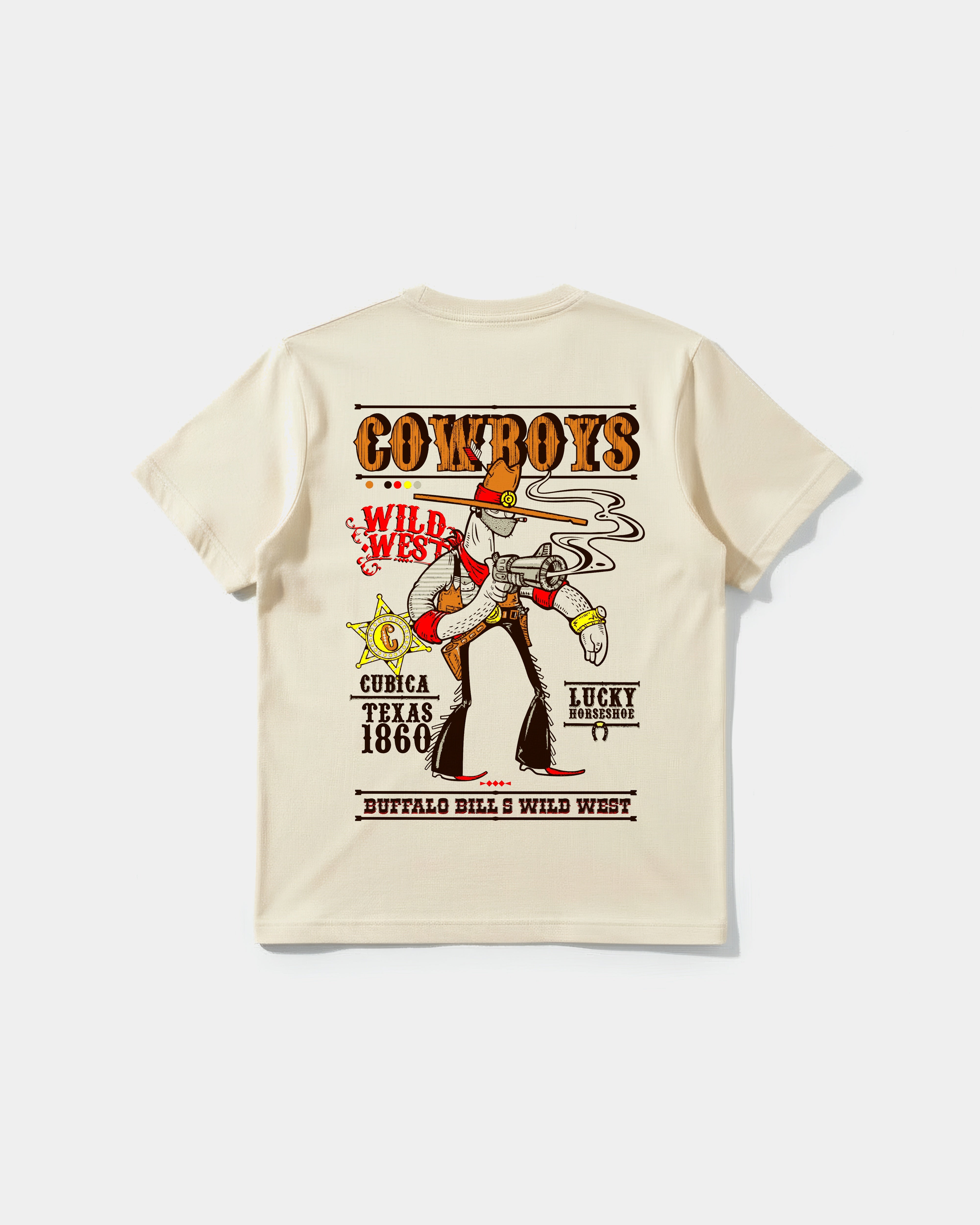 Camiseta Cowboys Big Back Regular Basic Beige