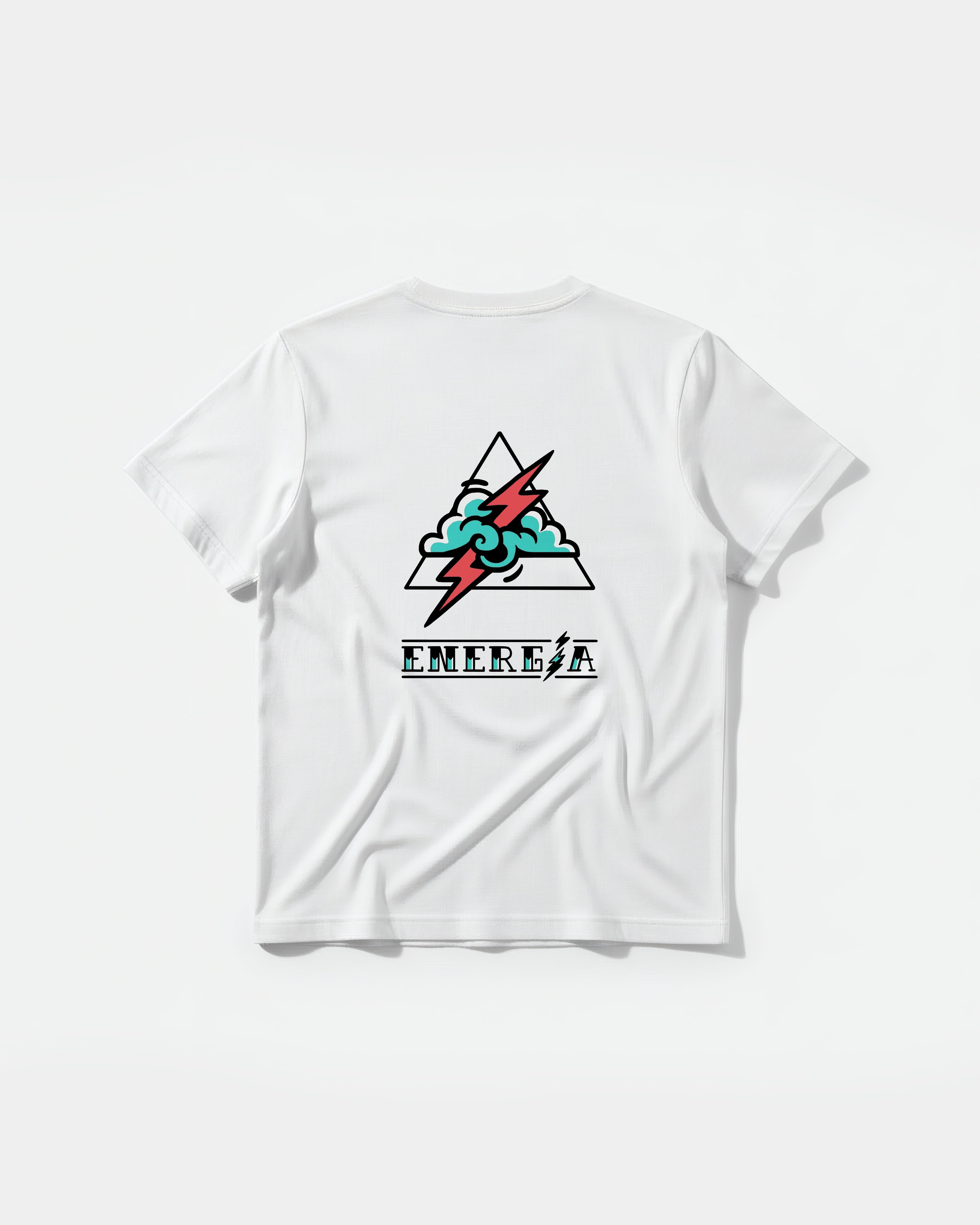 Camiseta Cubica Energia Big Back Regular Basic Blanco