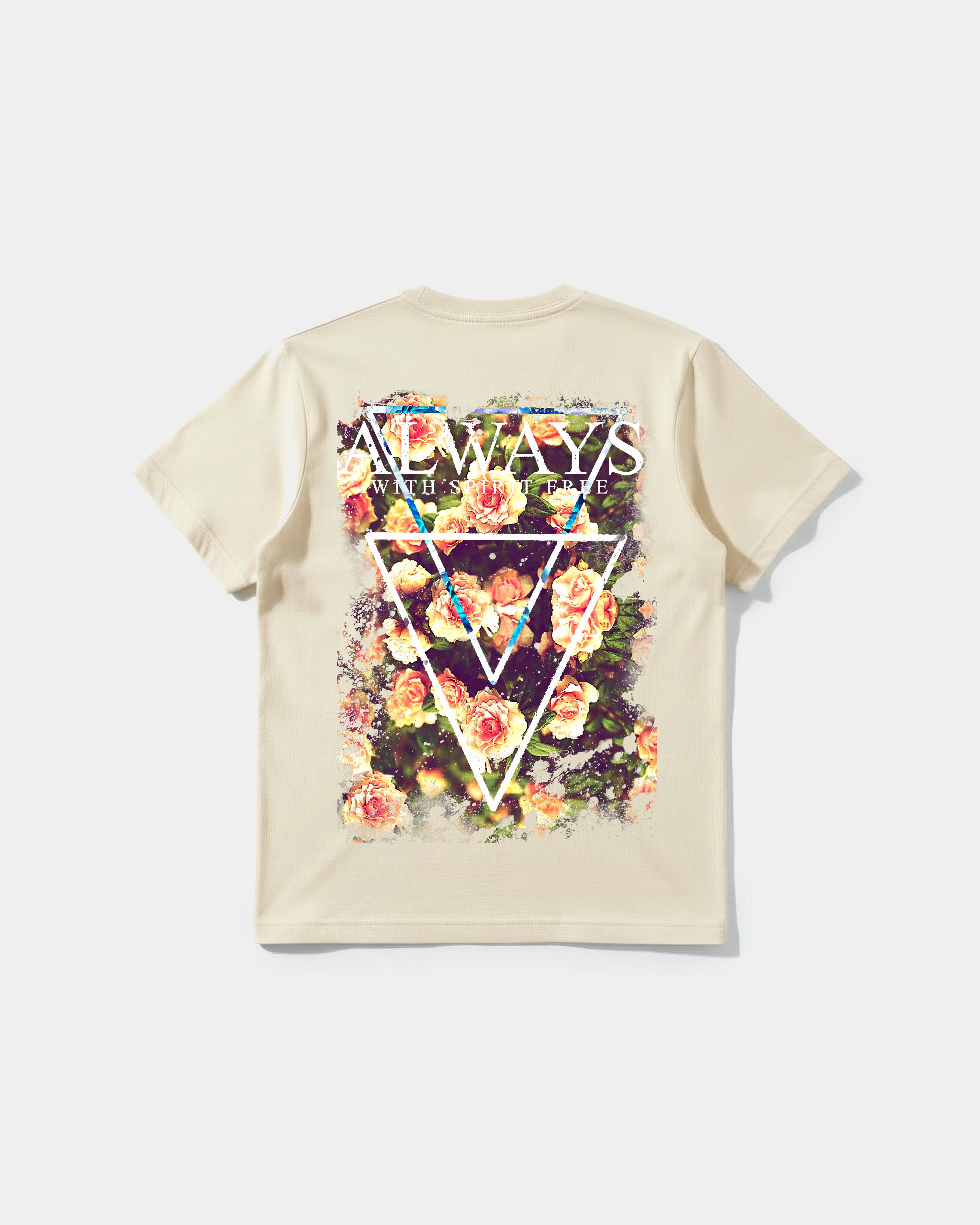 Camiseta Always Free Spirit Big Back Regular Basic Beige