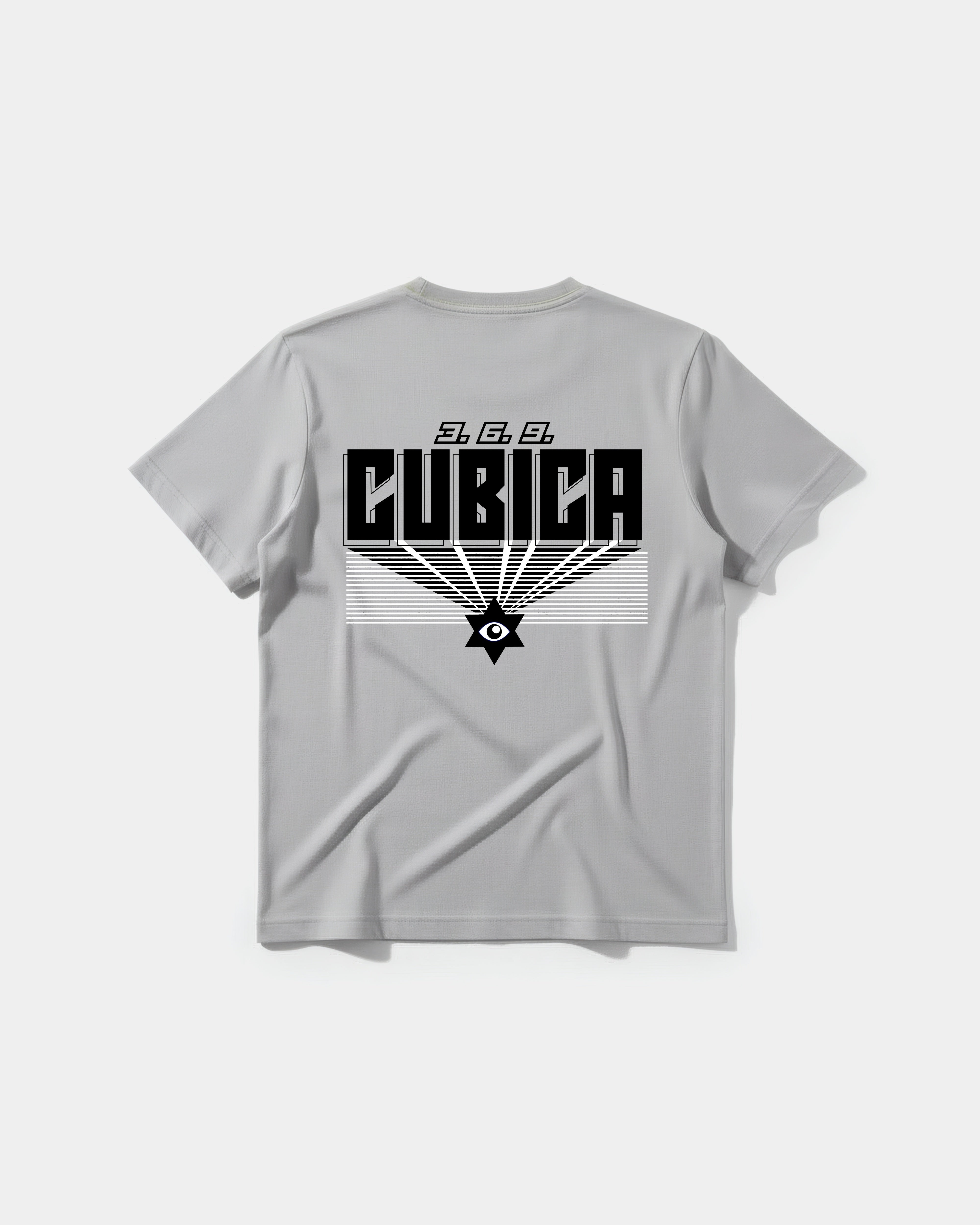 Camiseta Cubica369 Big Back Regular Basic Gris
