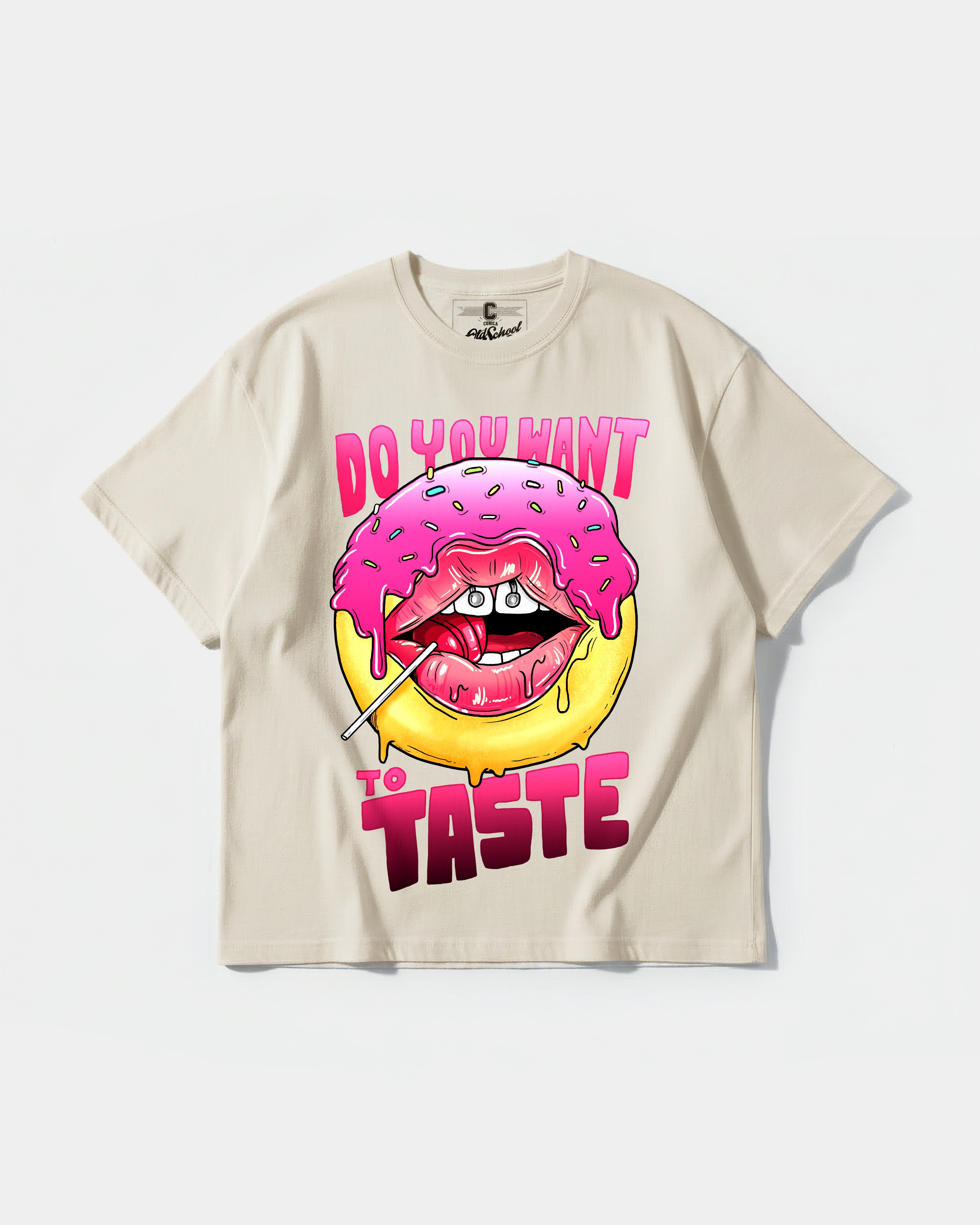 Camiseta Do You Want Big Oversize Front Basic Beige