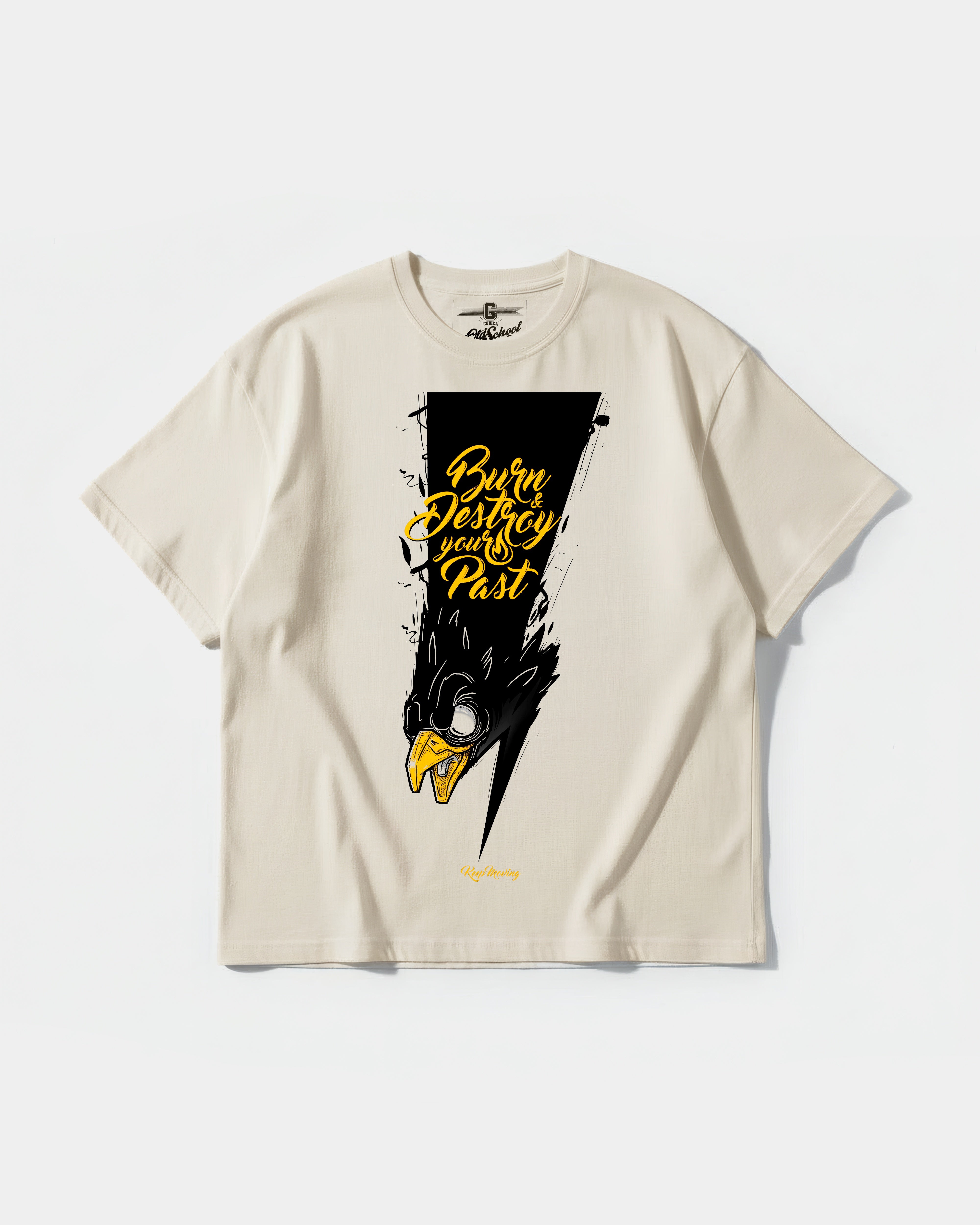 Camiseta Eagle Ray Big Front Oversize Basic Beige