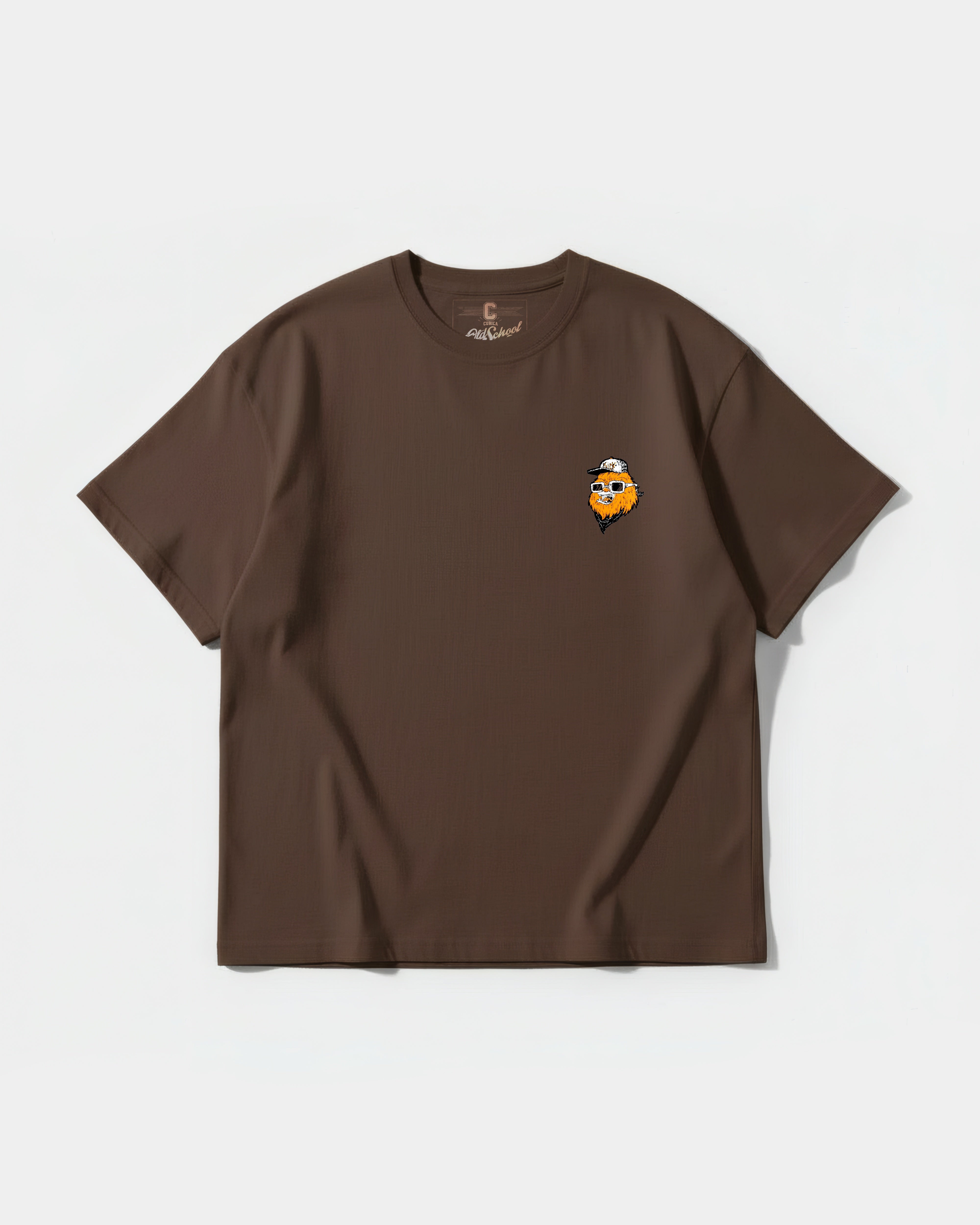 Camiseta Chewie Hippie Pocket Front Oversize Basic Marron