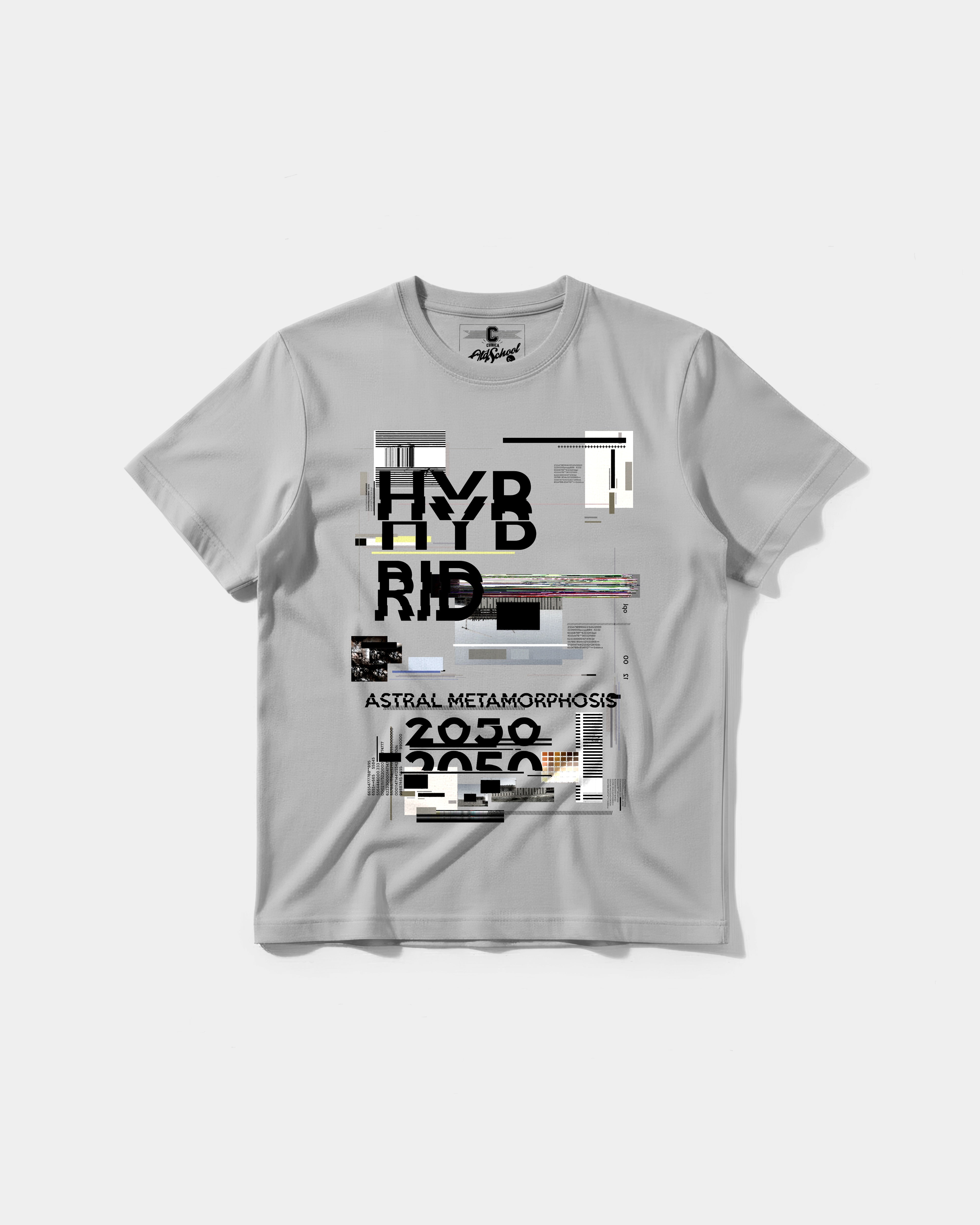 Camiseta Astral Big Front Regular Basic Gris