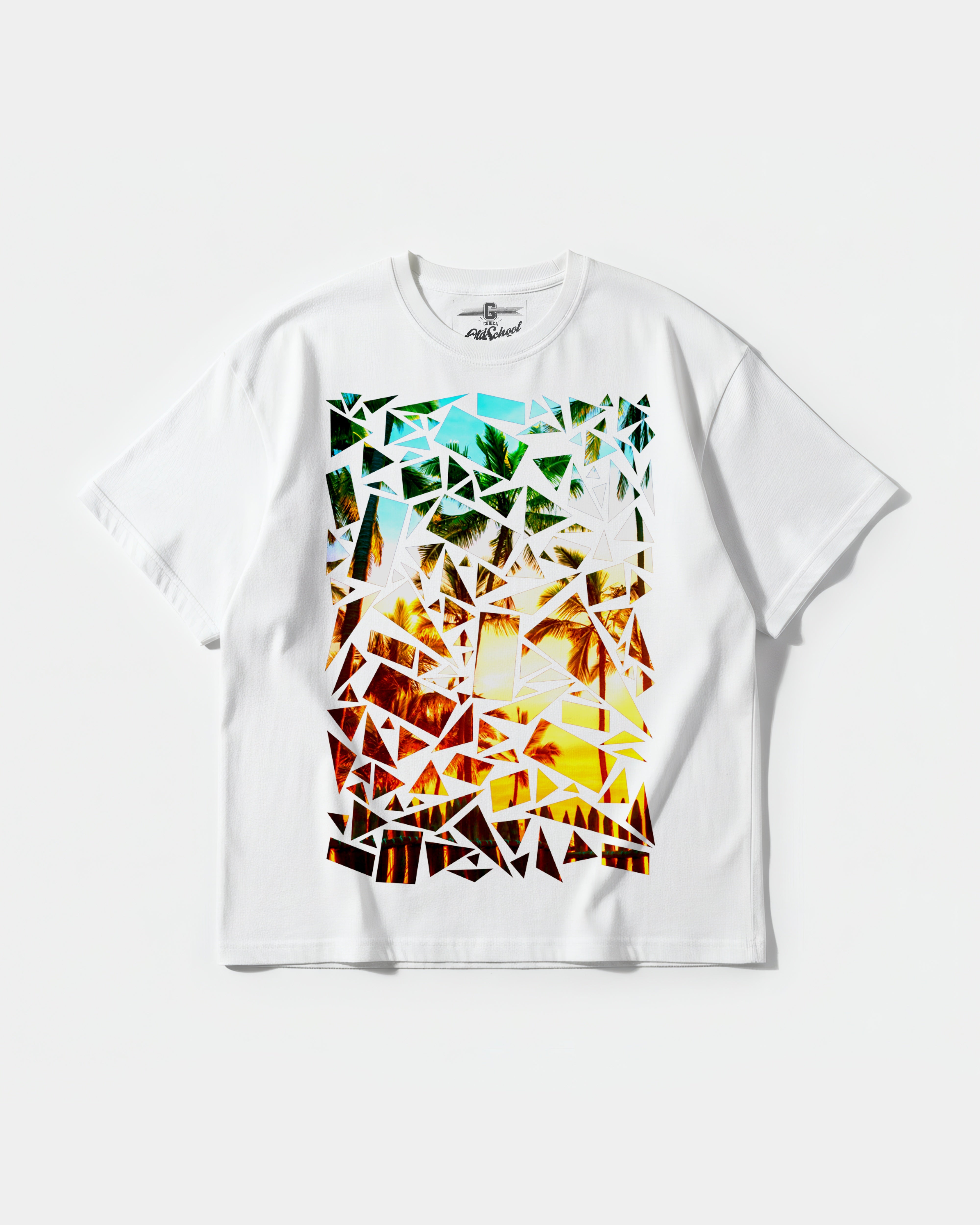 Camiseta Crystal Beach Big Front Oversize Basic Blanco