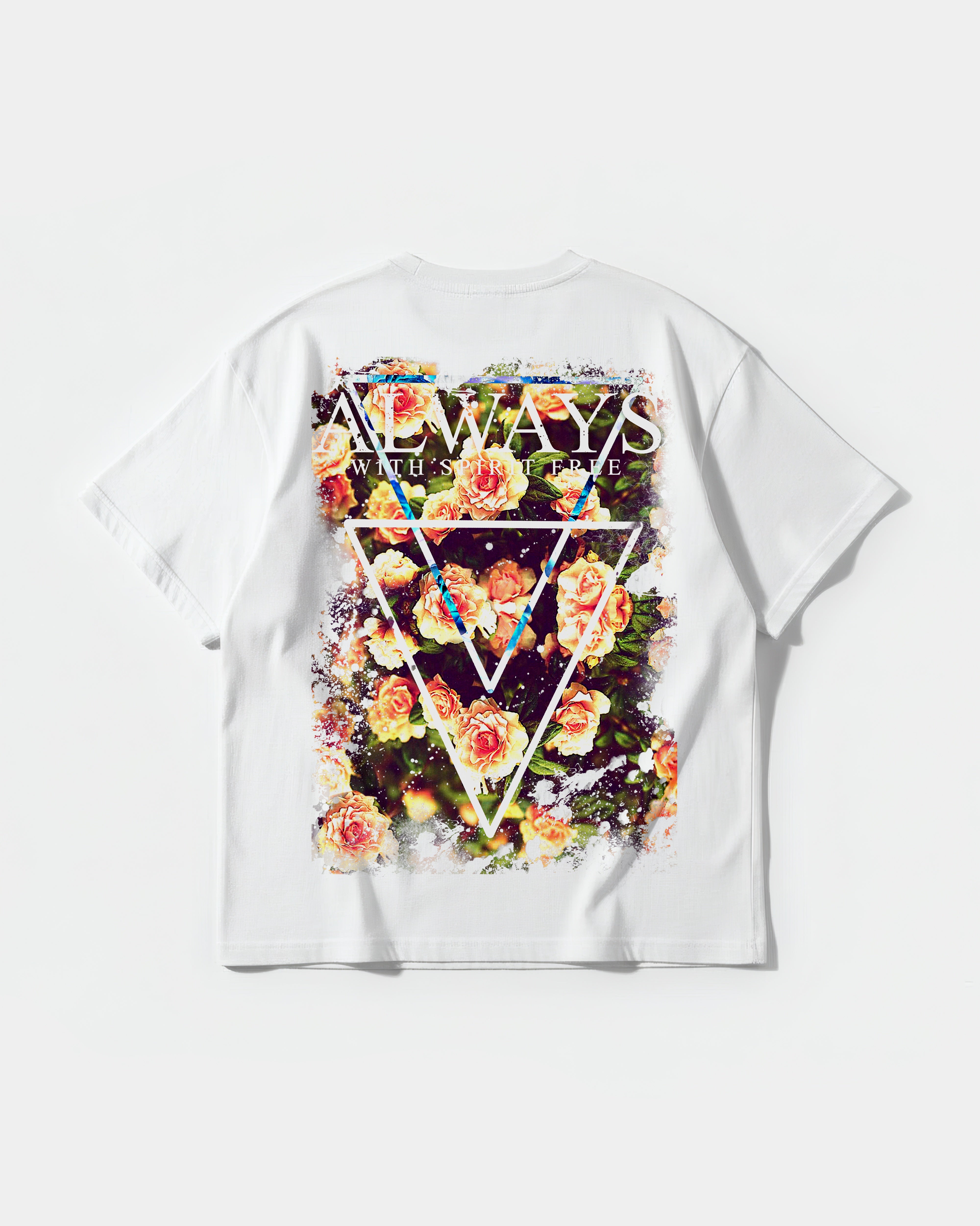 Camiseta Always Free Spirit Big Back Oversize Basic Blanco