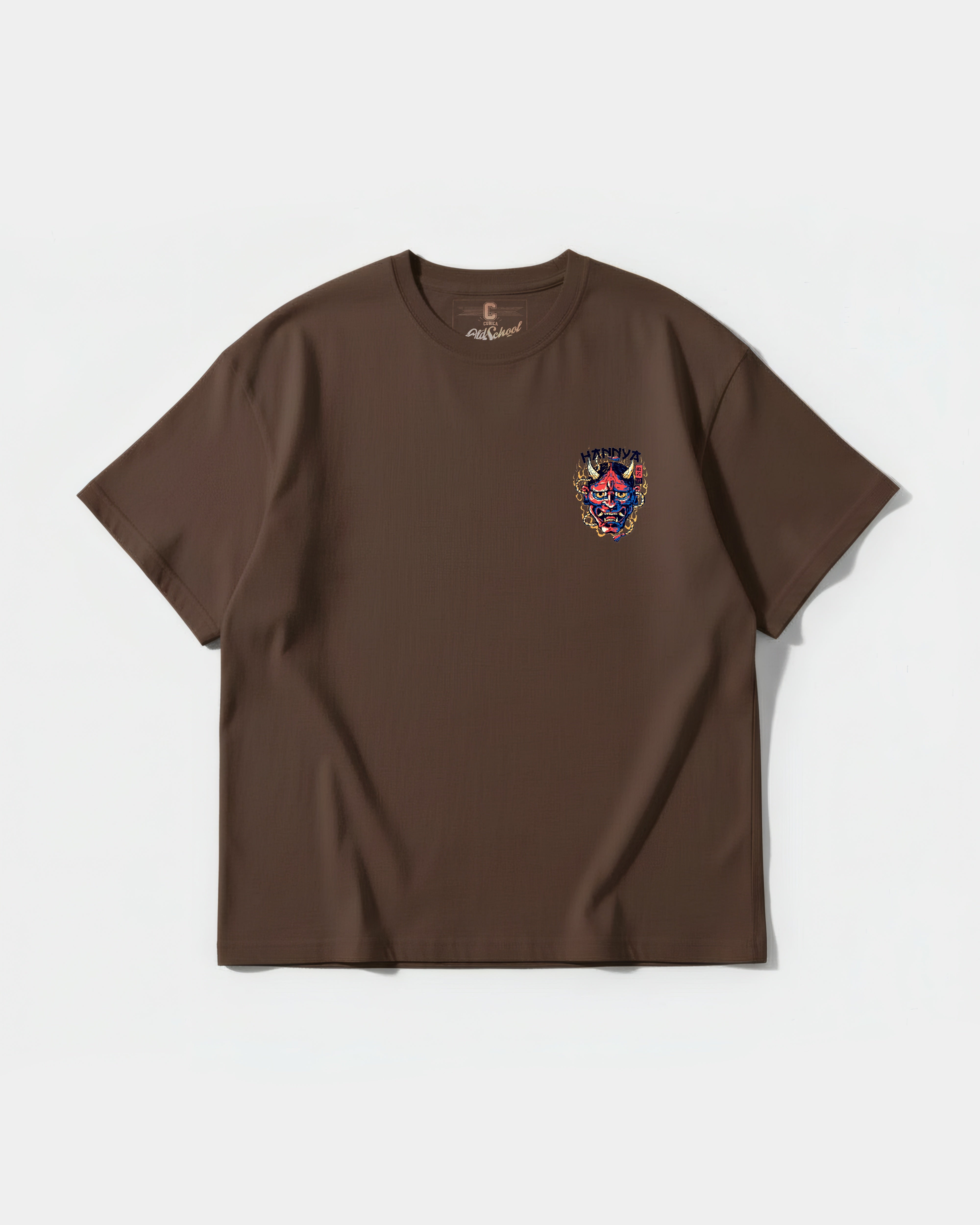 Camiseta China Hannya Big Front Oversize Basic Marron