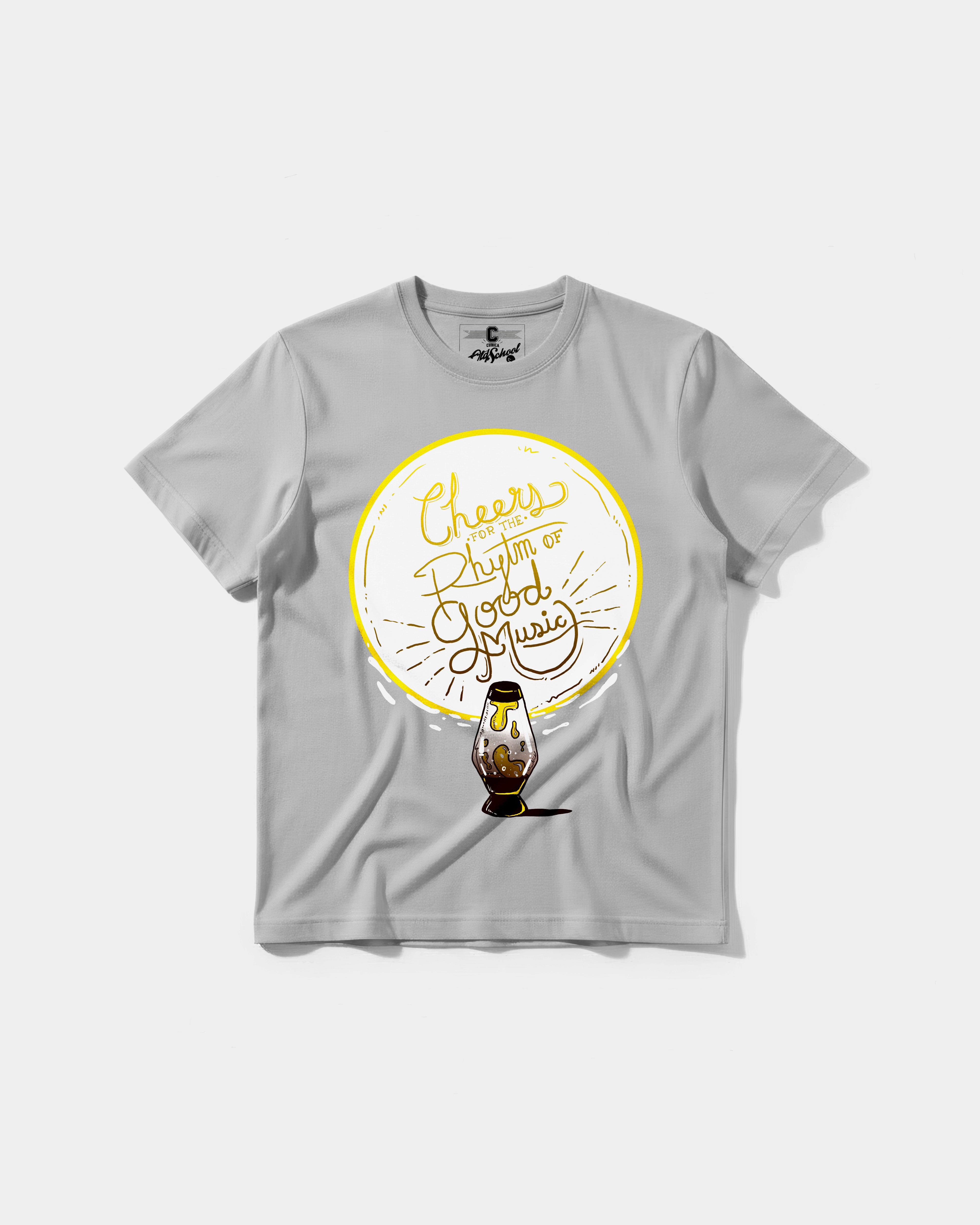 Camiseta Cheers Good Music Big Front Regular Basic Gris