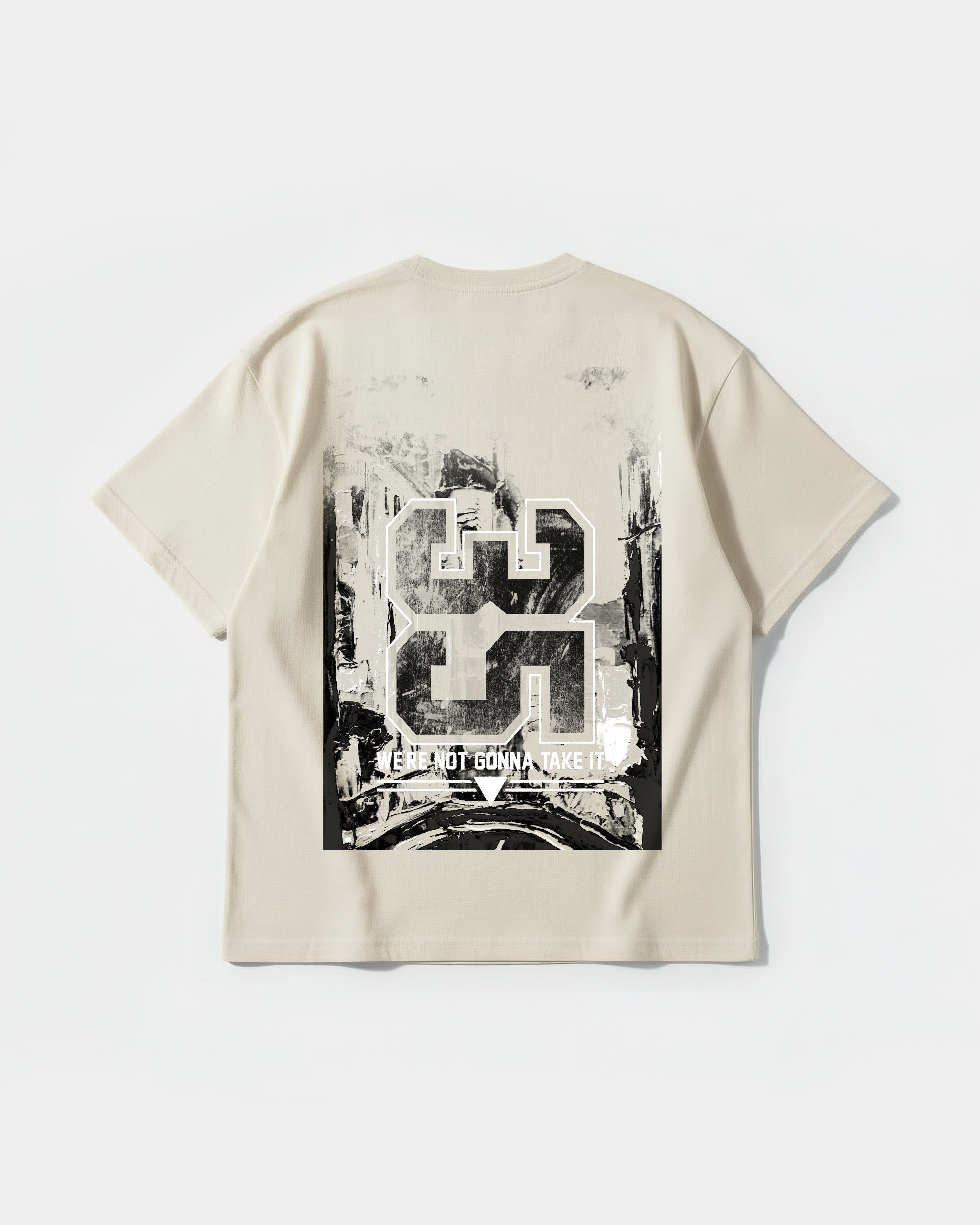 Camiseta 35 Big Back Oversize Basic Beige