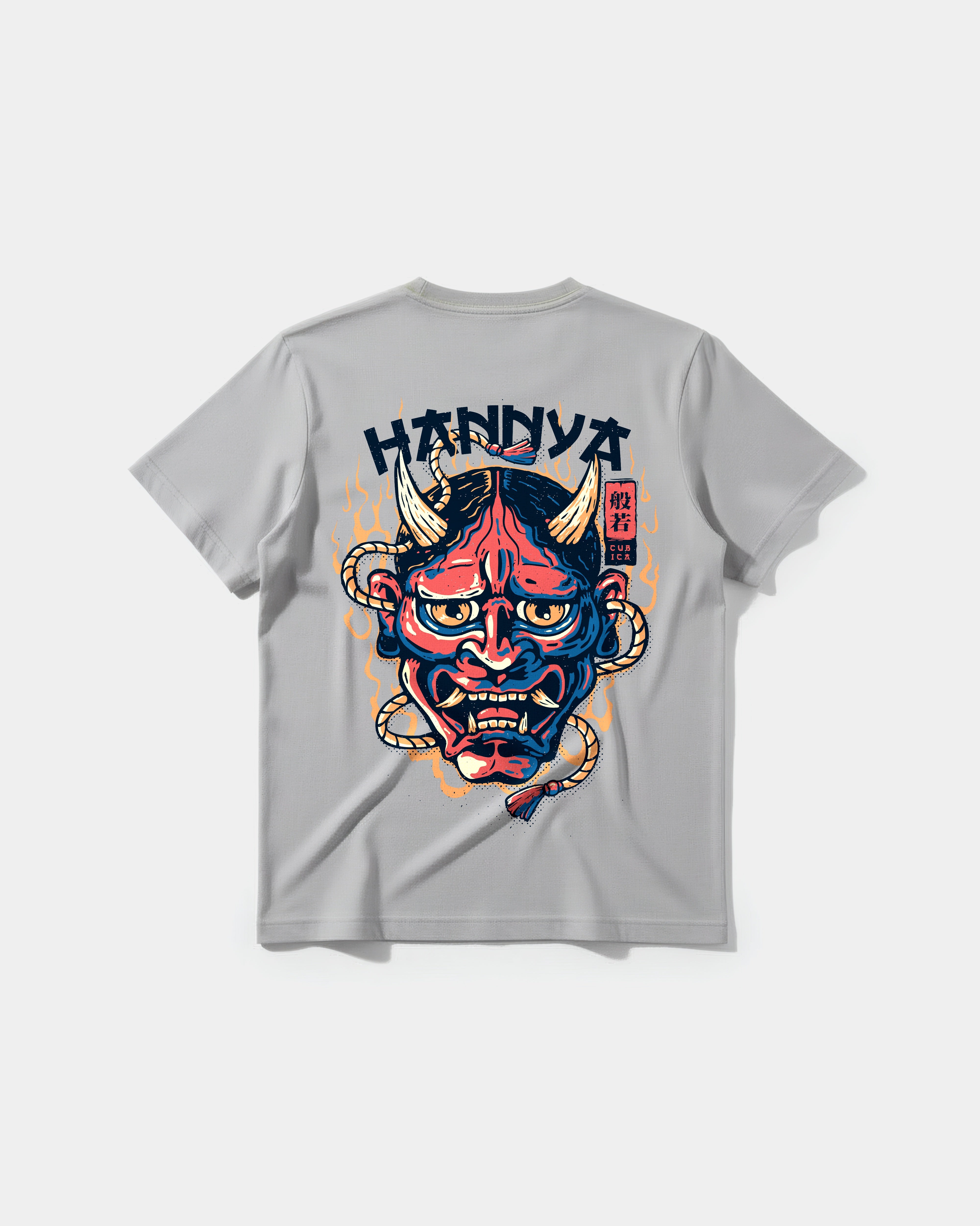 Camiseta China Hannya Pocket Front Regular Basic Gris
