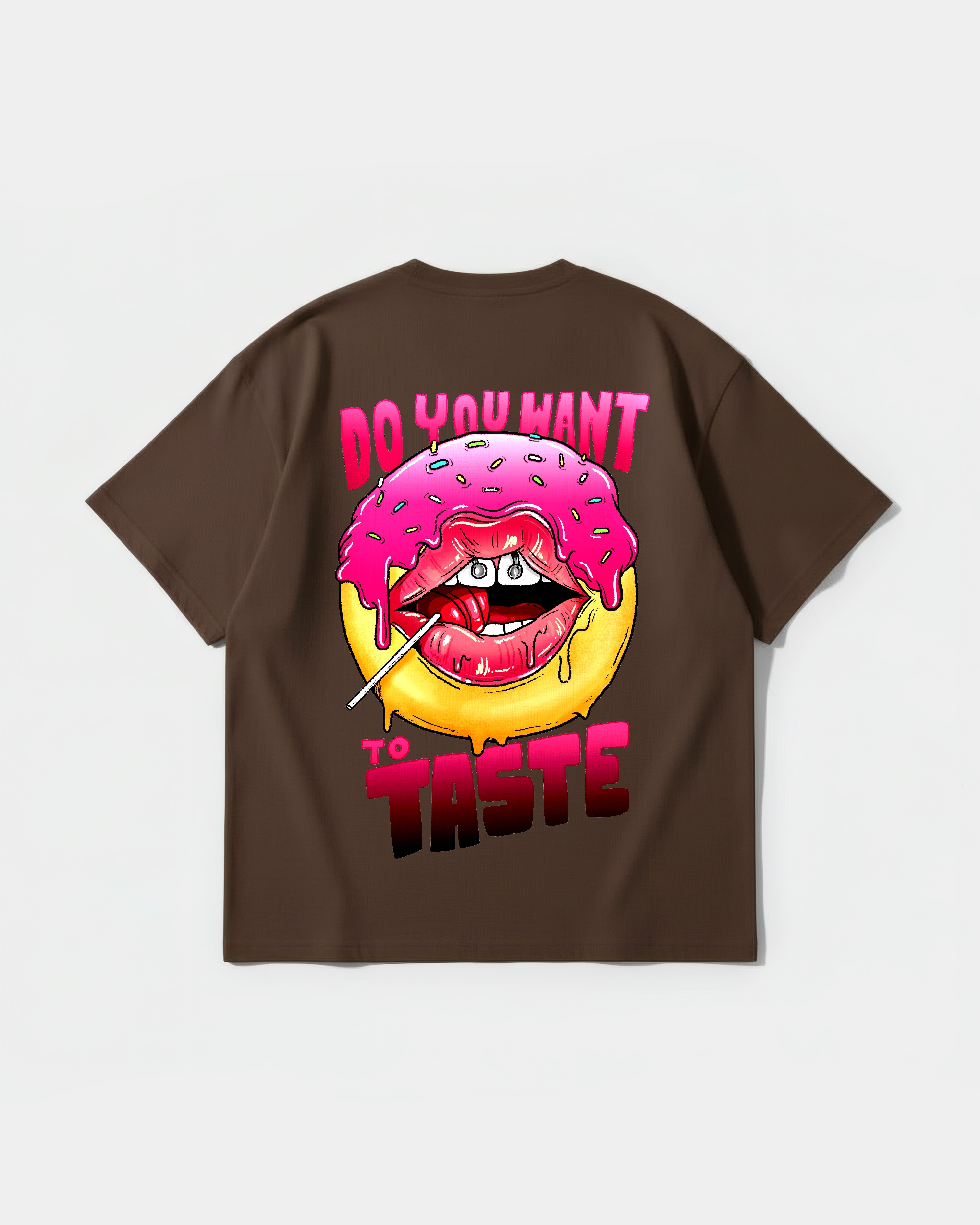 Camiseta Do You Want Pocket Oversize Front Basic Marron