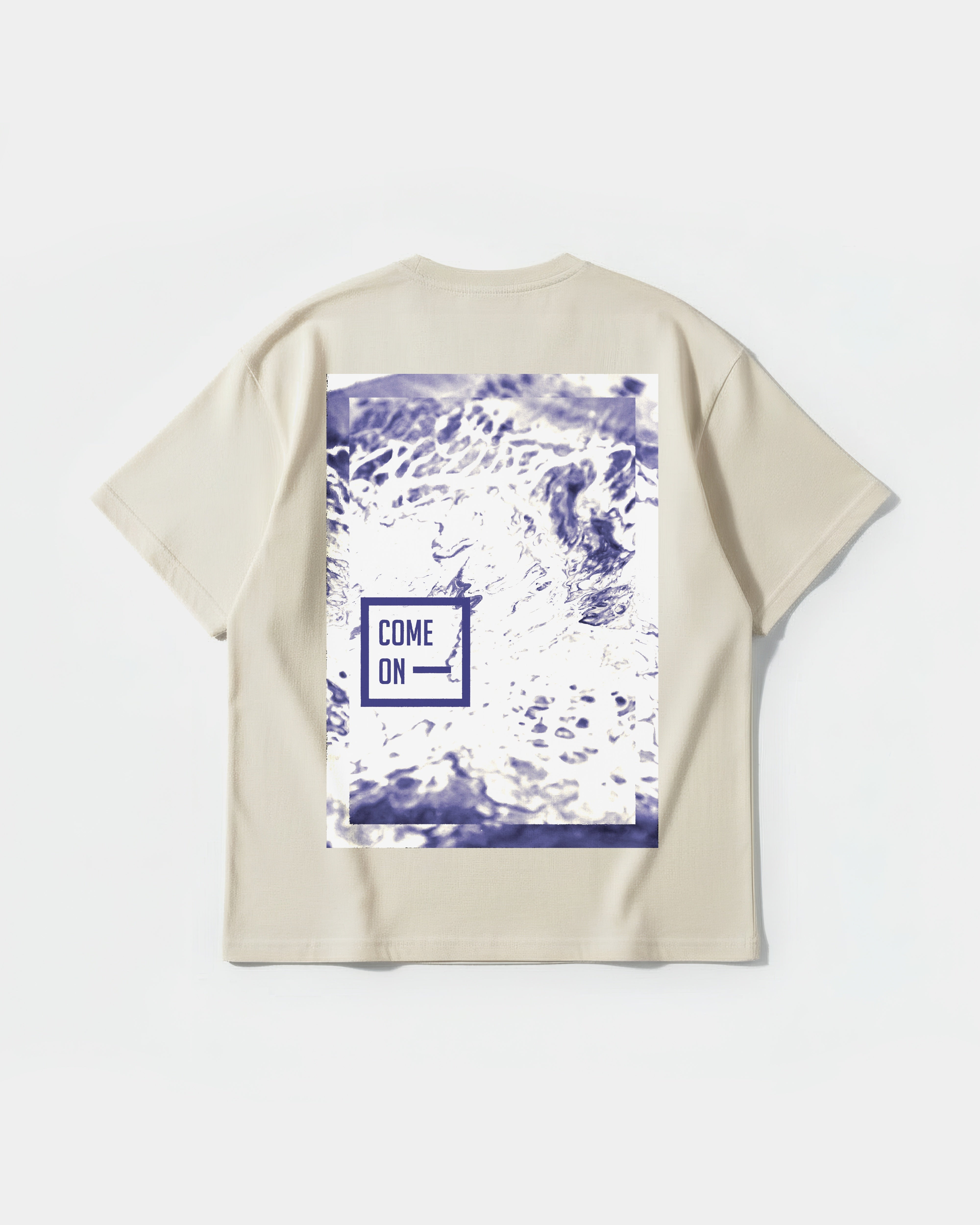 Camiseta Come Con Big Back Oversize Basic Beige