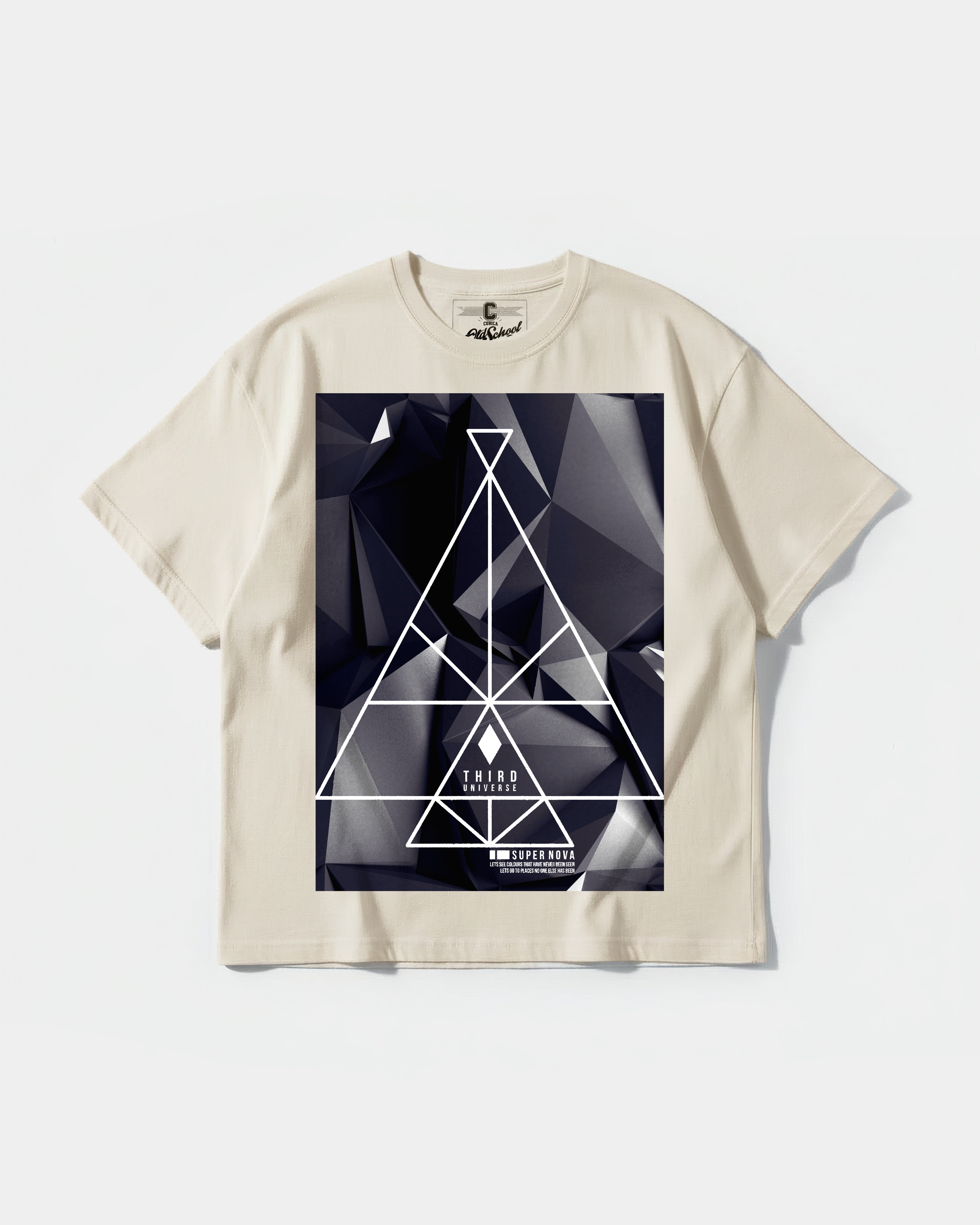Camiseta Third Universe Big Front Oversize Basic Beige