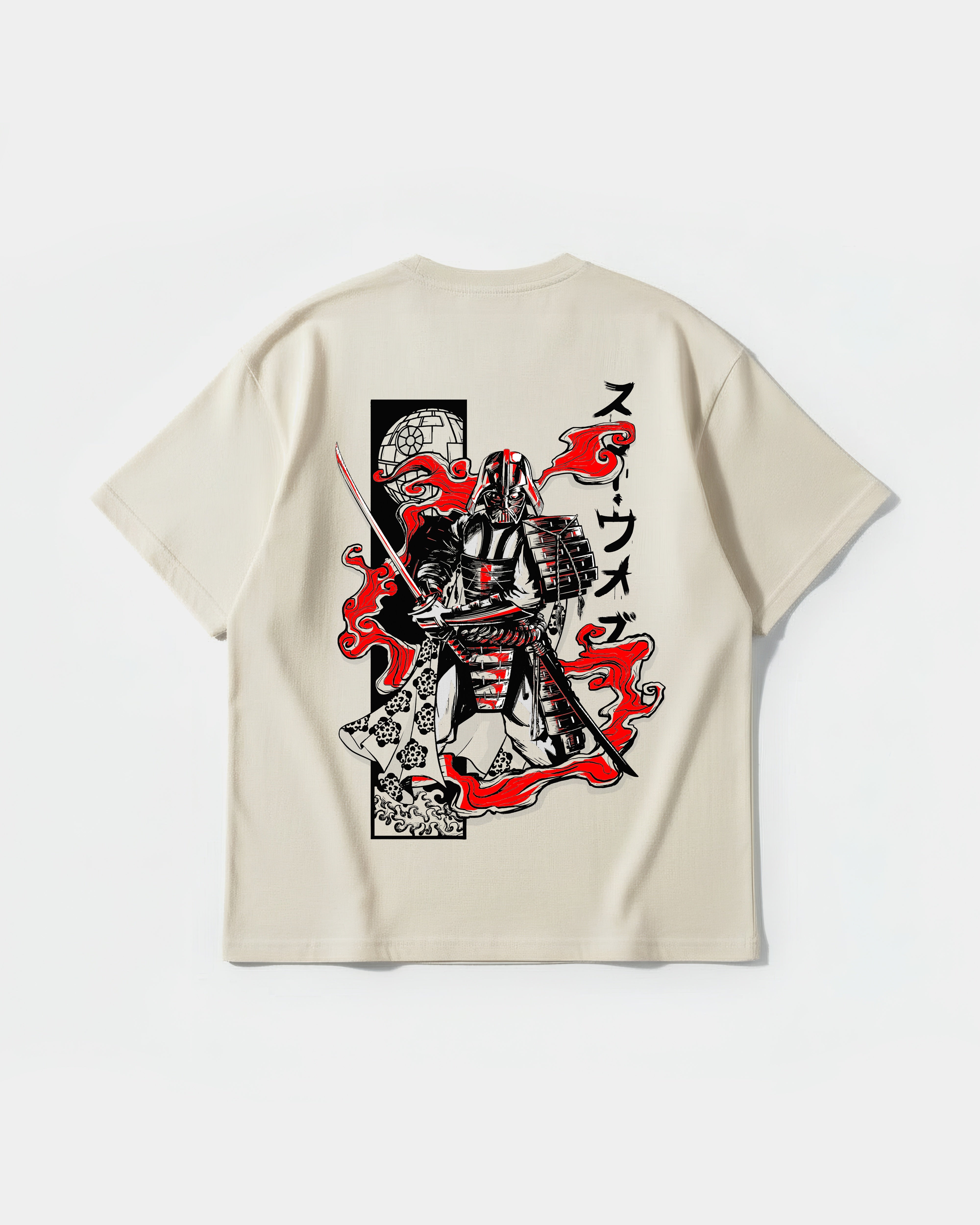 Camiseta Darth Vader Big Oversize Back Basic Beige