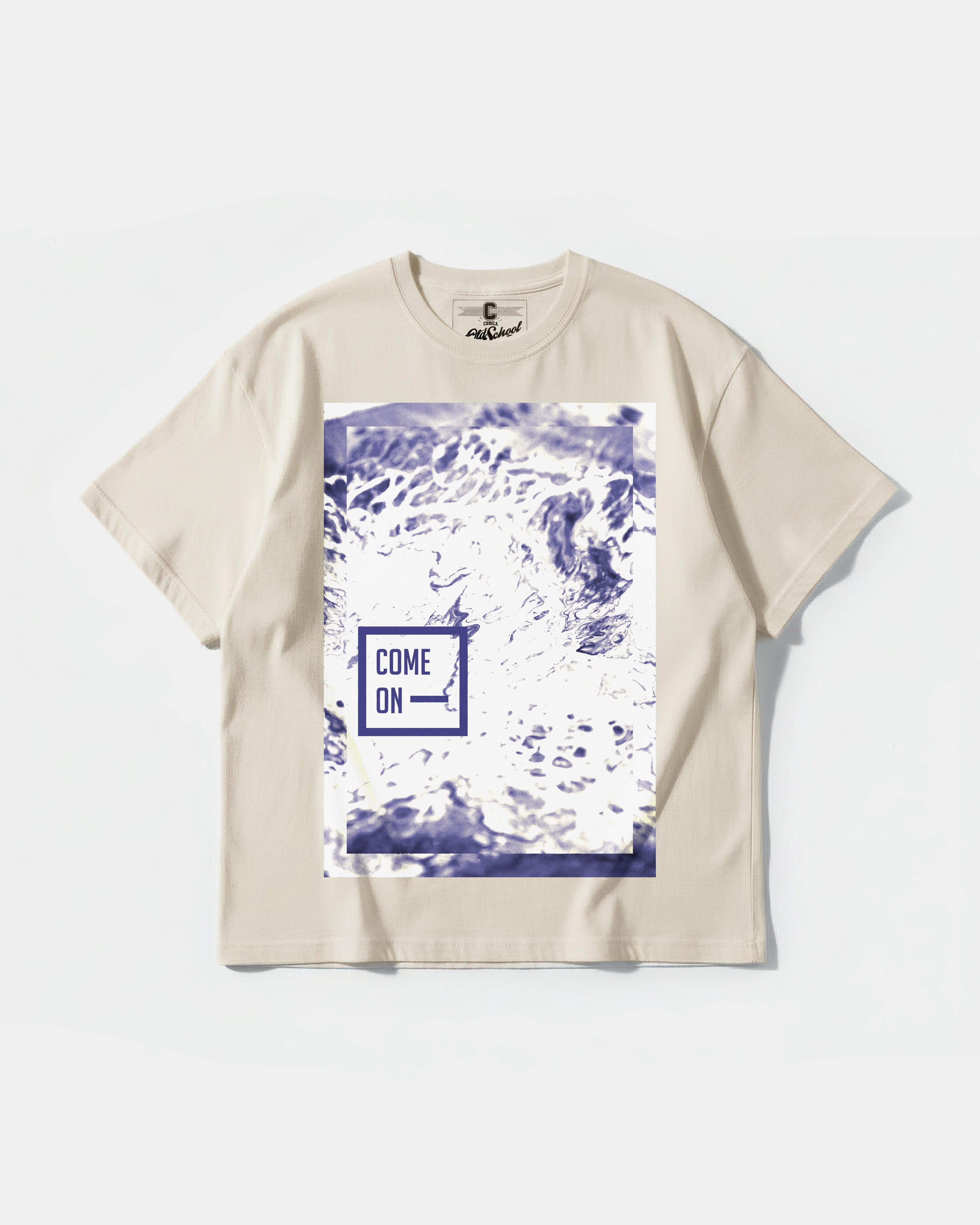 Camiseta Come Con Big Front Oversize Basic Beige