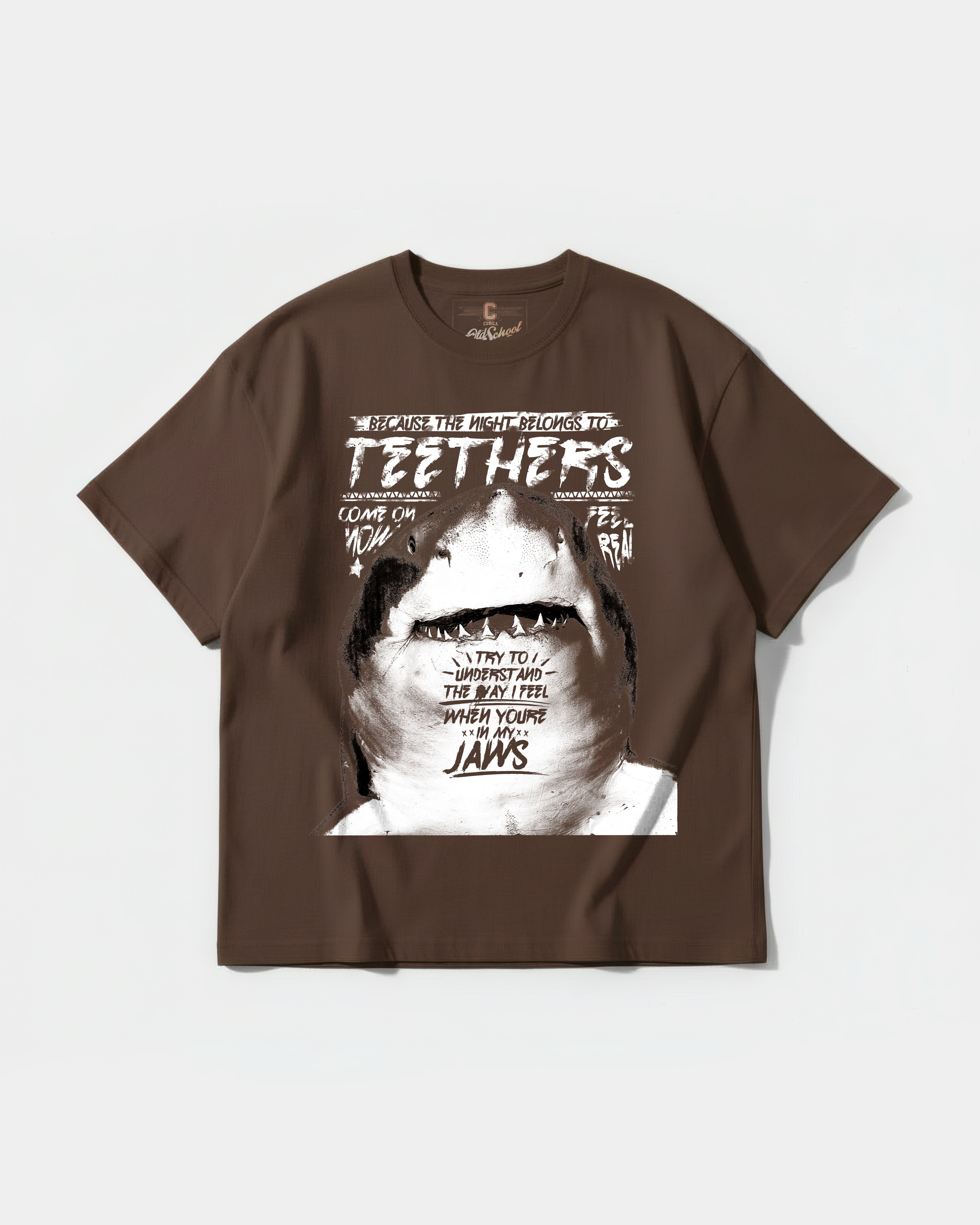 Camiseta Teethers Big Front Oversize Basic Marron