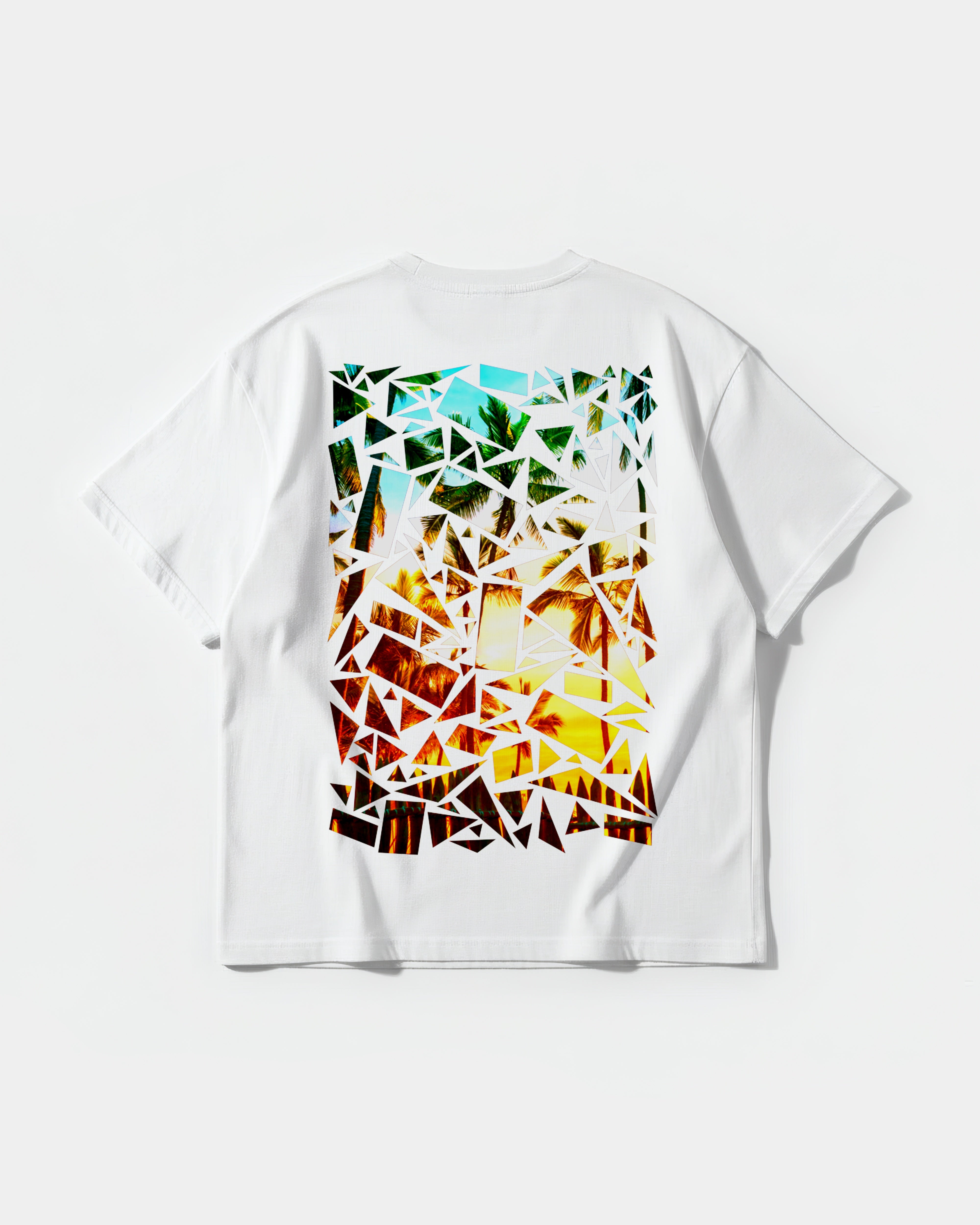 Camiseta Crystal Beach Big Back Oversize Basic Blanco