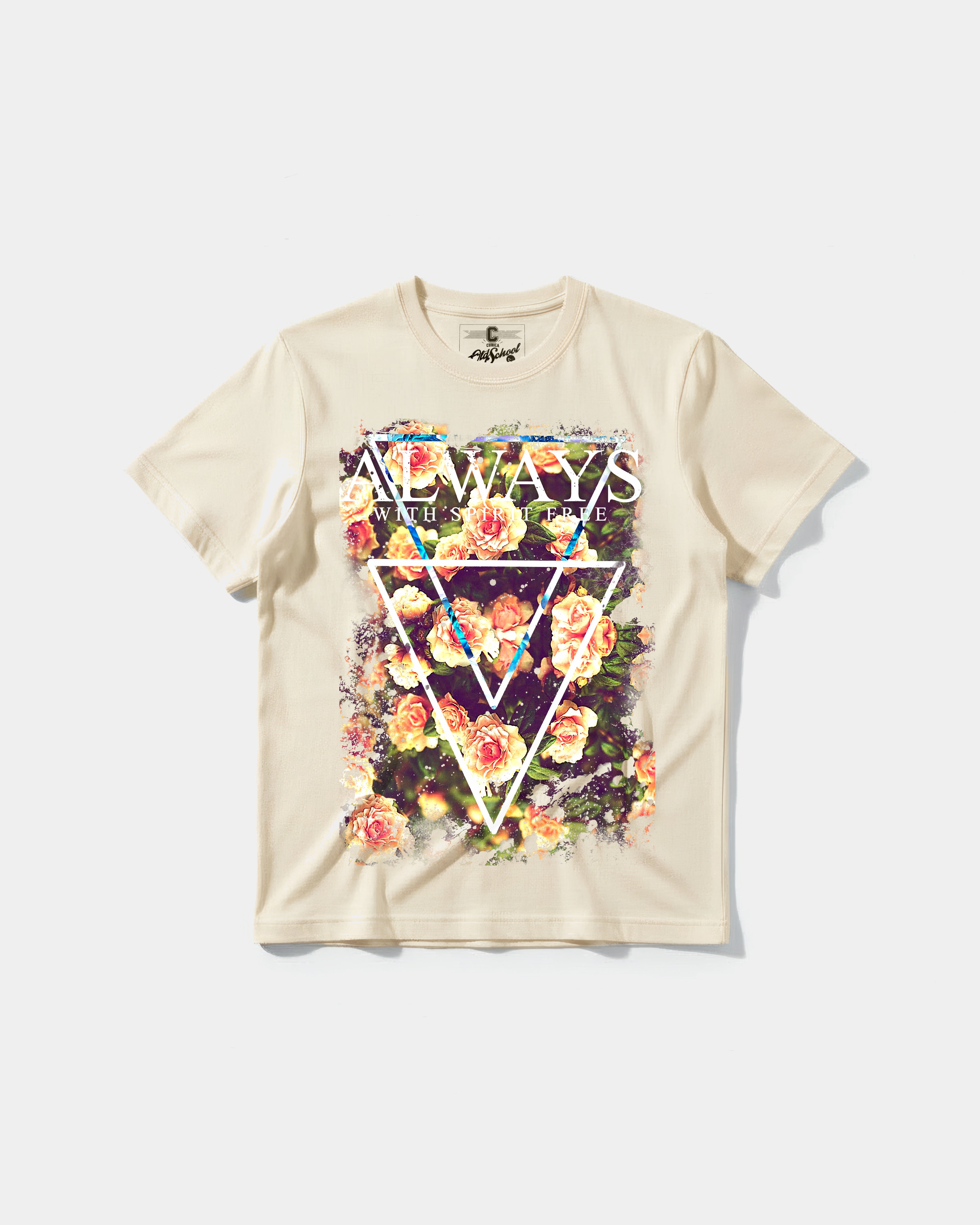 Camiseta Always Free Spirit Big Regular Basic Beige