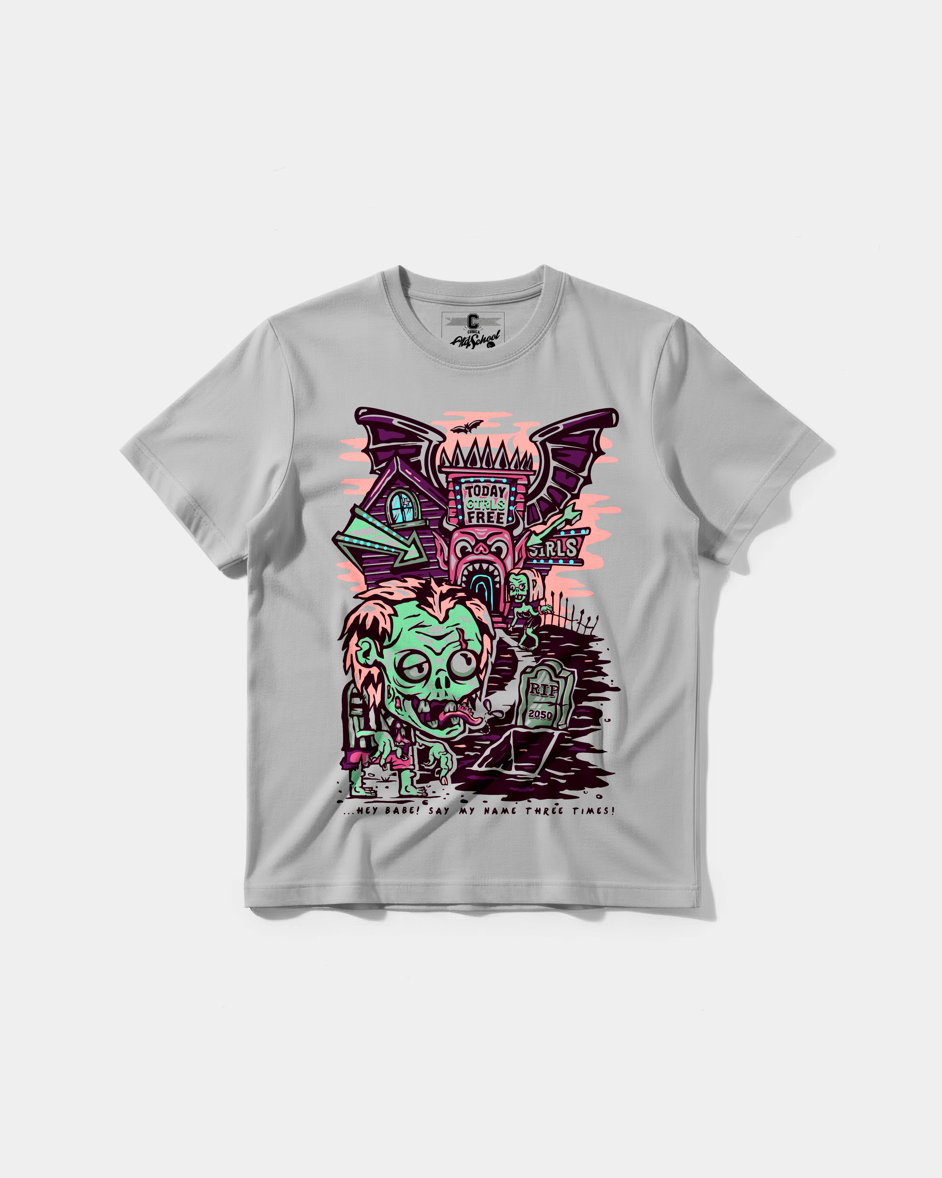 Camiseta Beetlejuice Big Front Regular Basic Gris
