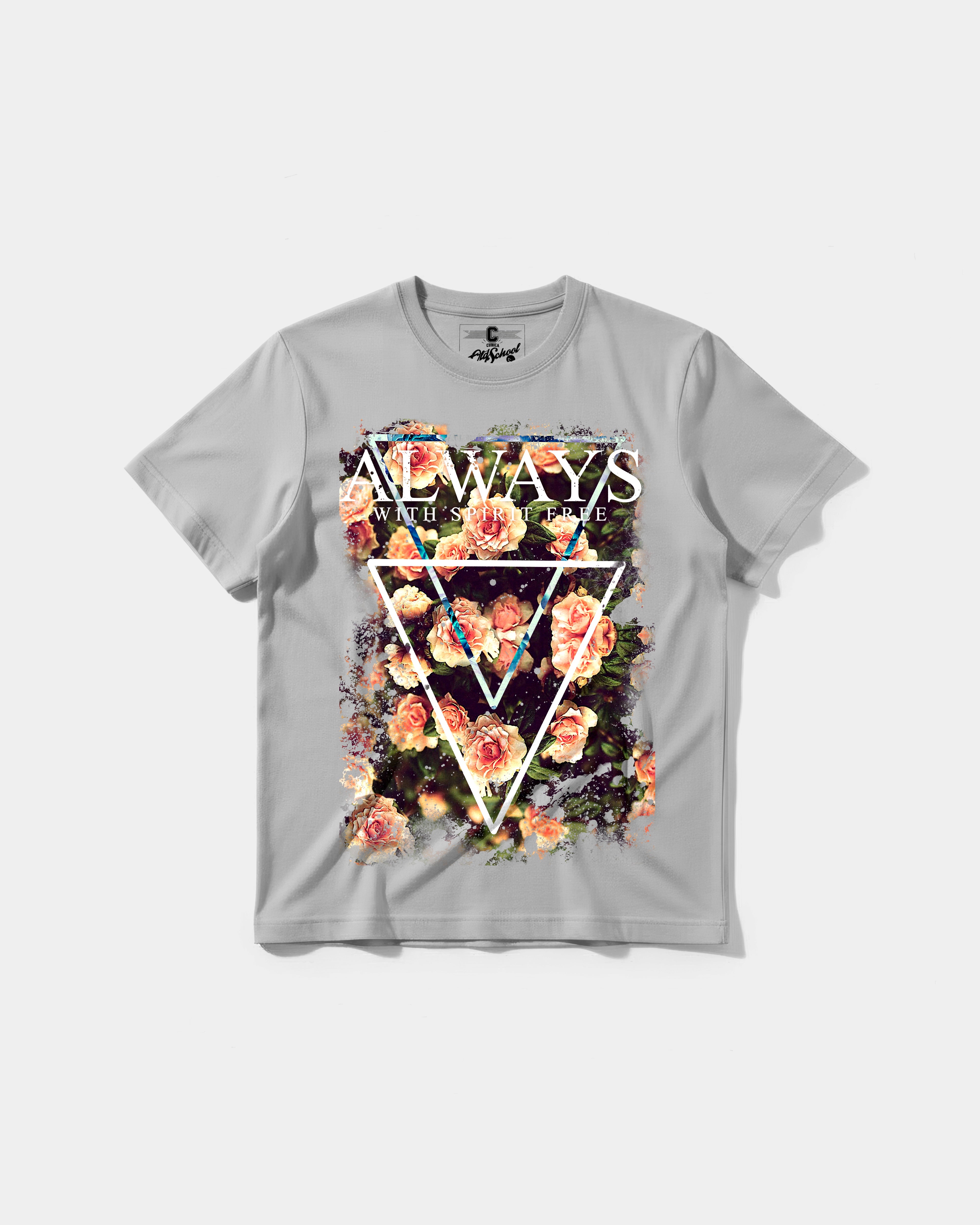 Camiseta Always Free Spirit Big Regular Basic Gris