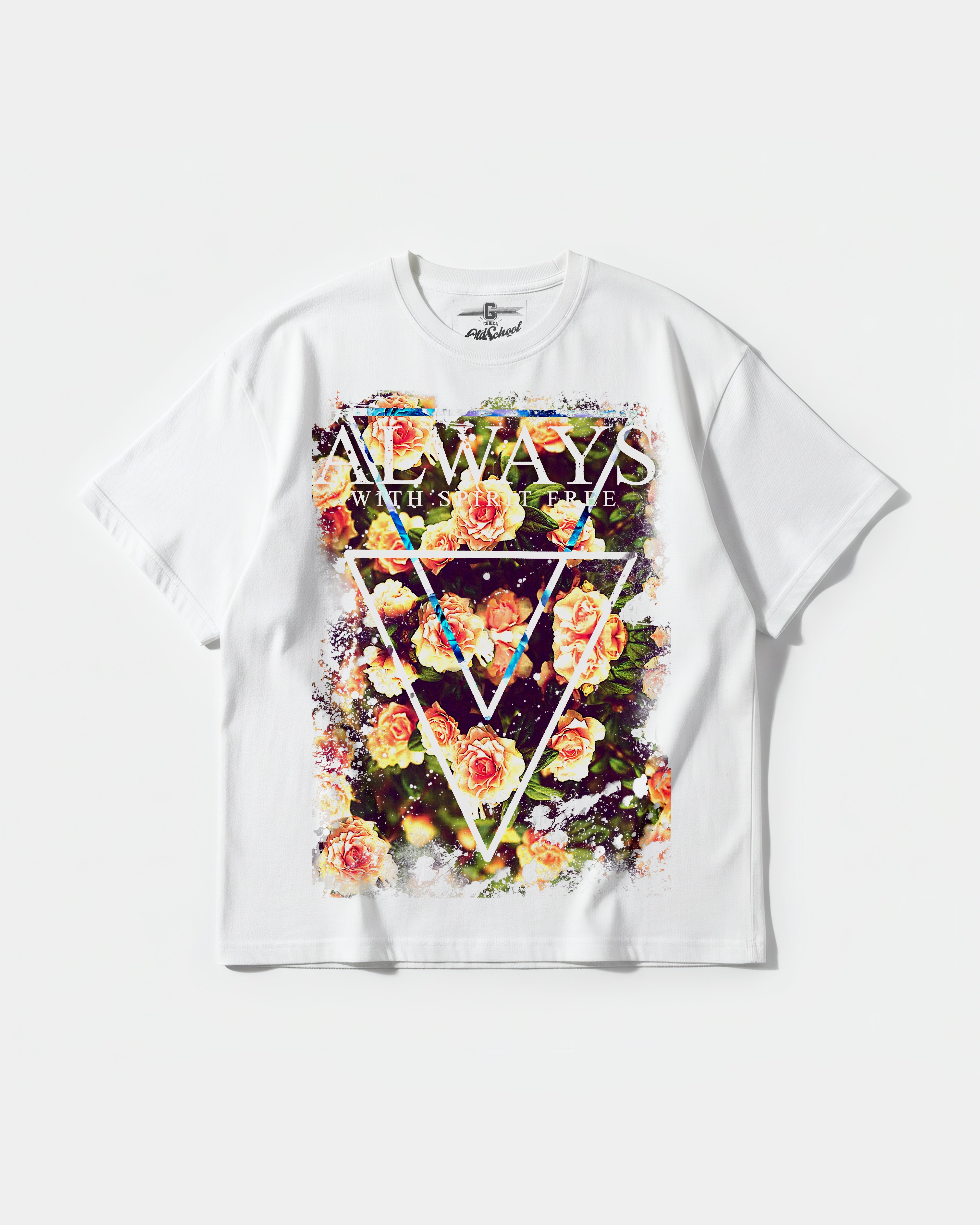 Camiseta Always Free Spirit Big Oversize Basic Blanco