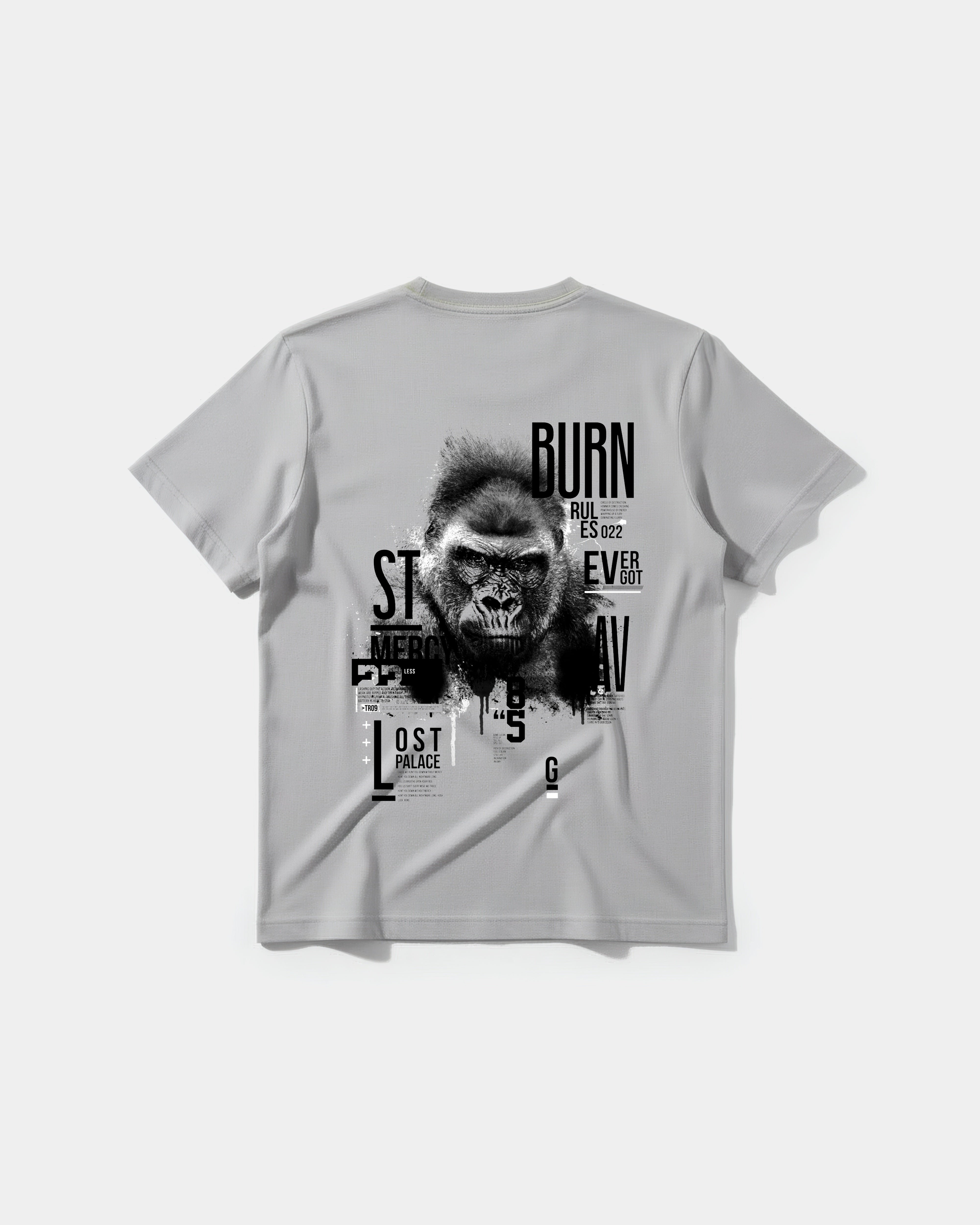 Camiseta Burn Big Back Regular Basic Gris