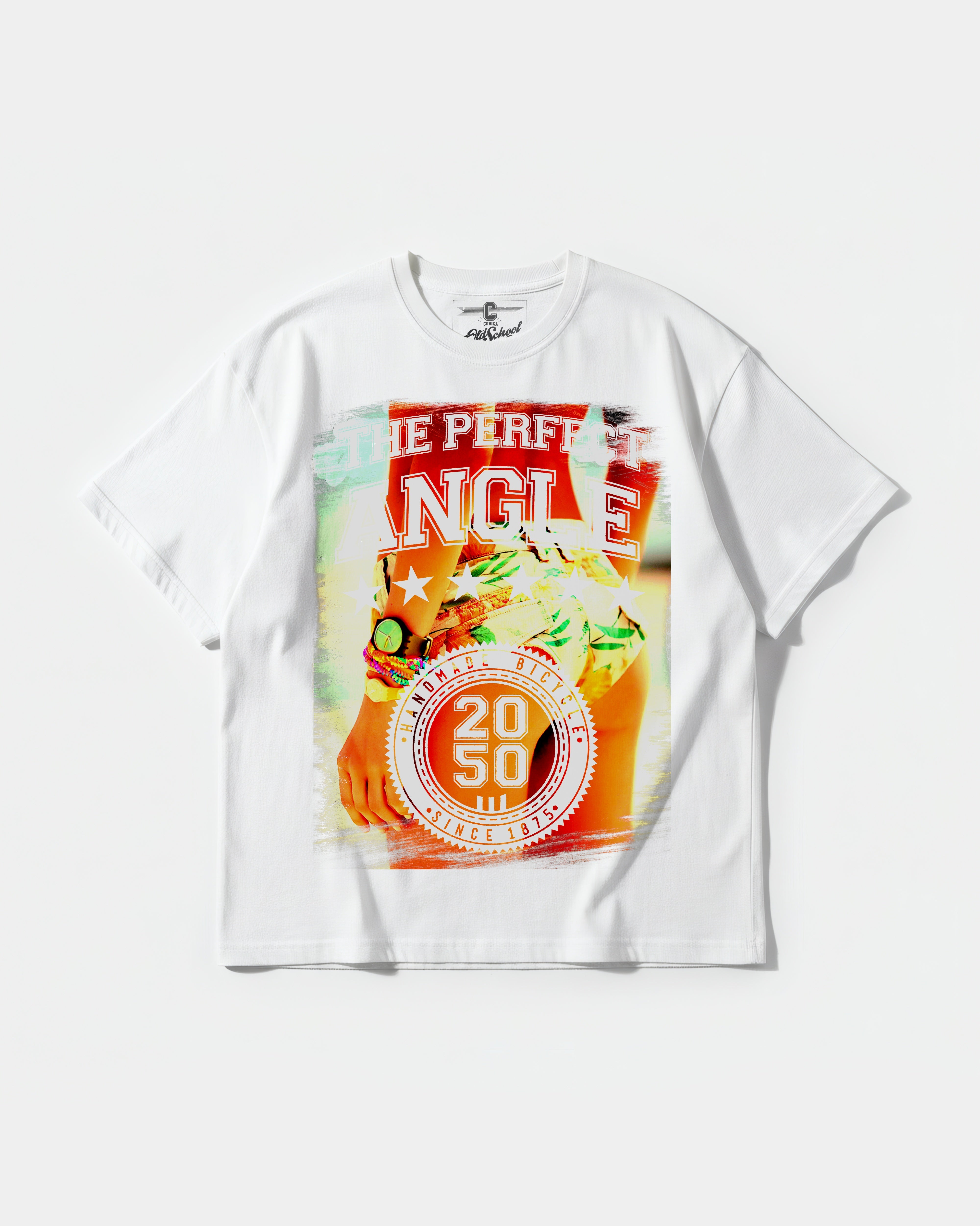 Camiseta The Perfect Angle Big Front Oversize Basic Blanco
