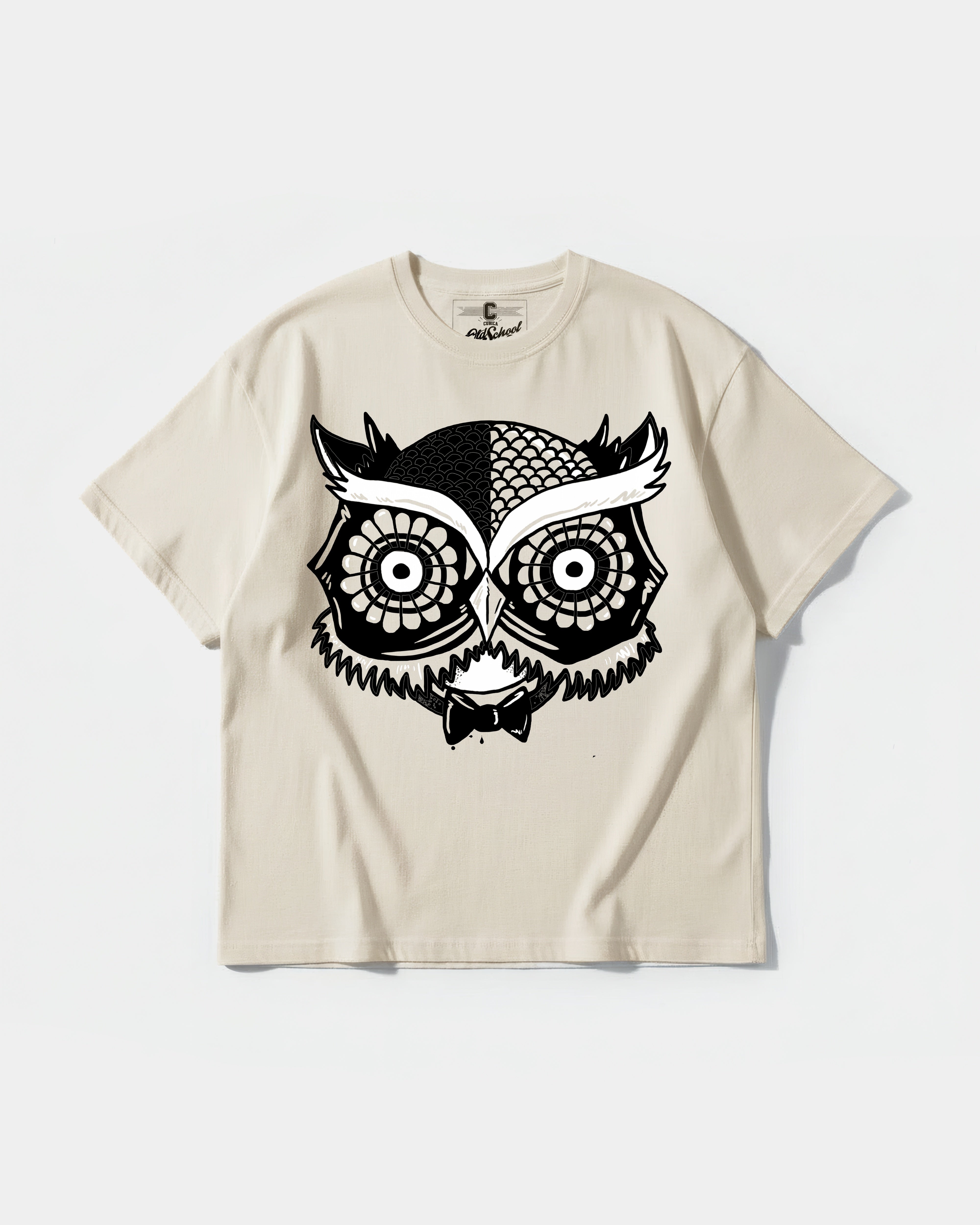 Camiseta Buho Big Front Oversize Basic Beige