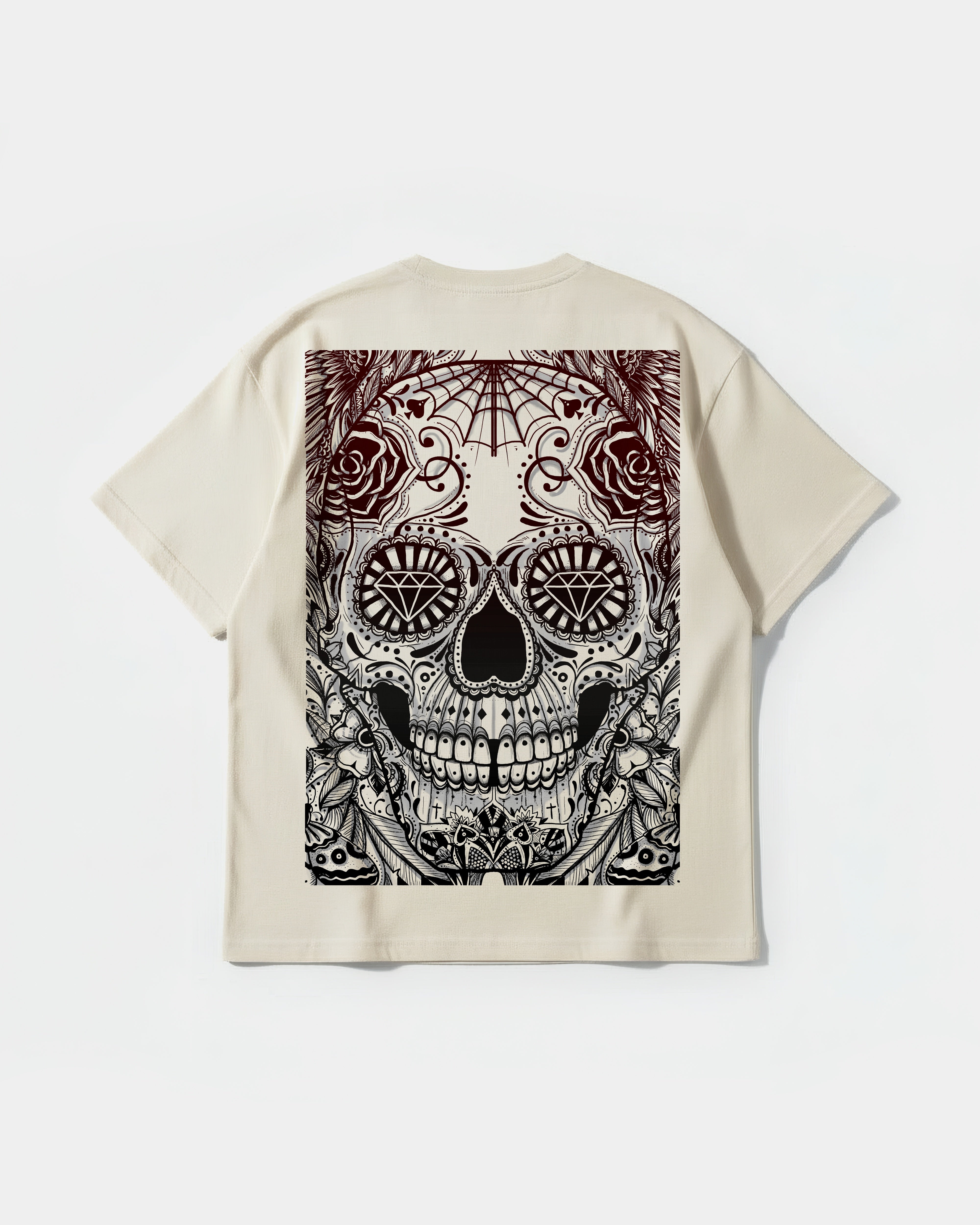 Camiseta Catrina Big Back Oversize Basic Beige