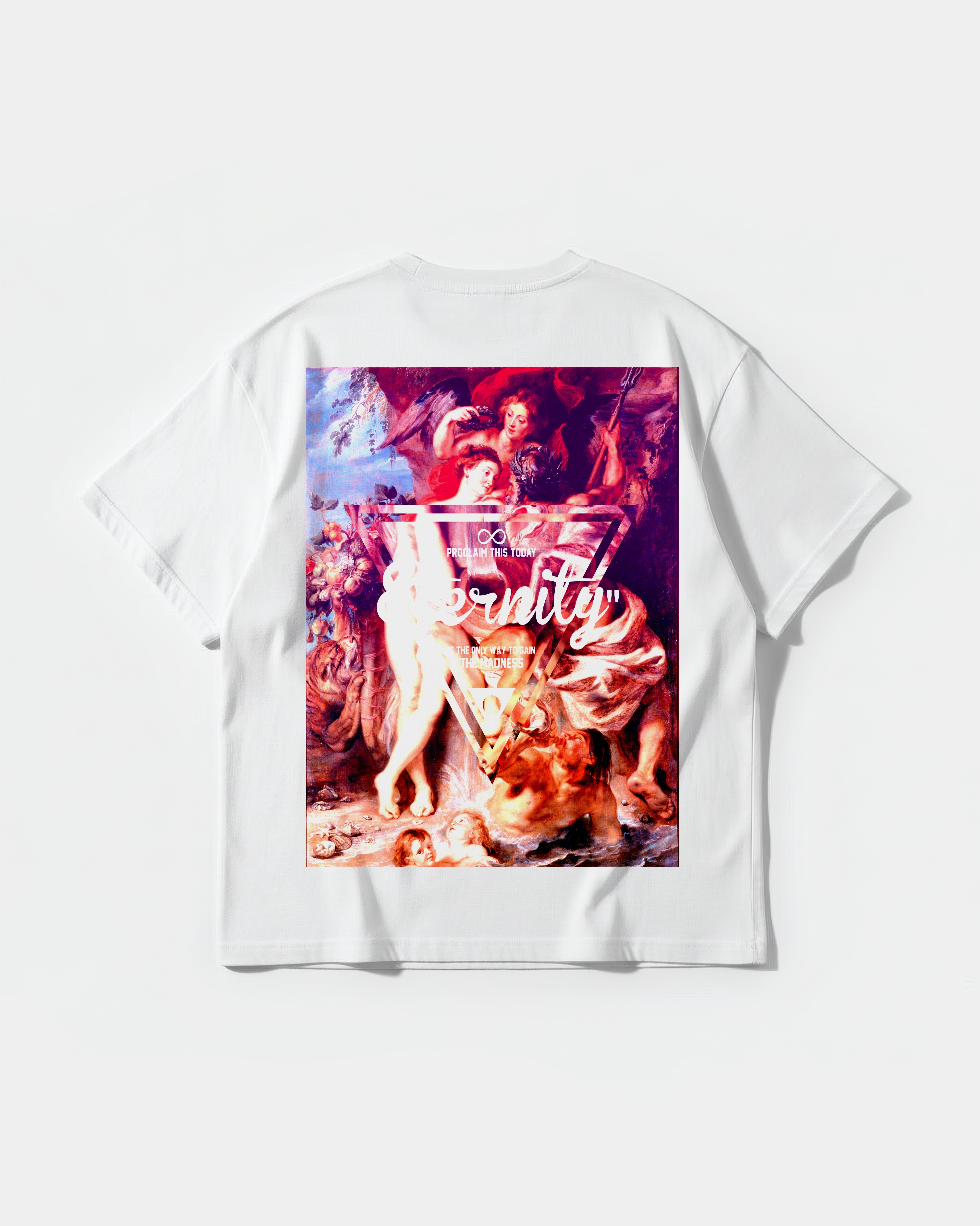 Camiseta Eternity Proclaim Big Oversize Back Basic Blanco