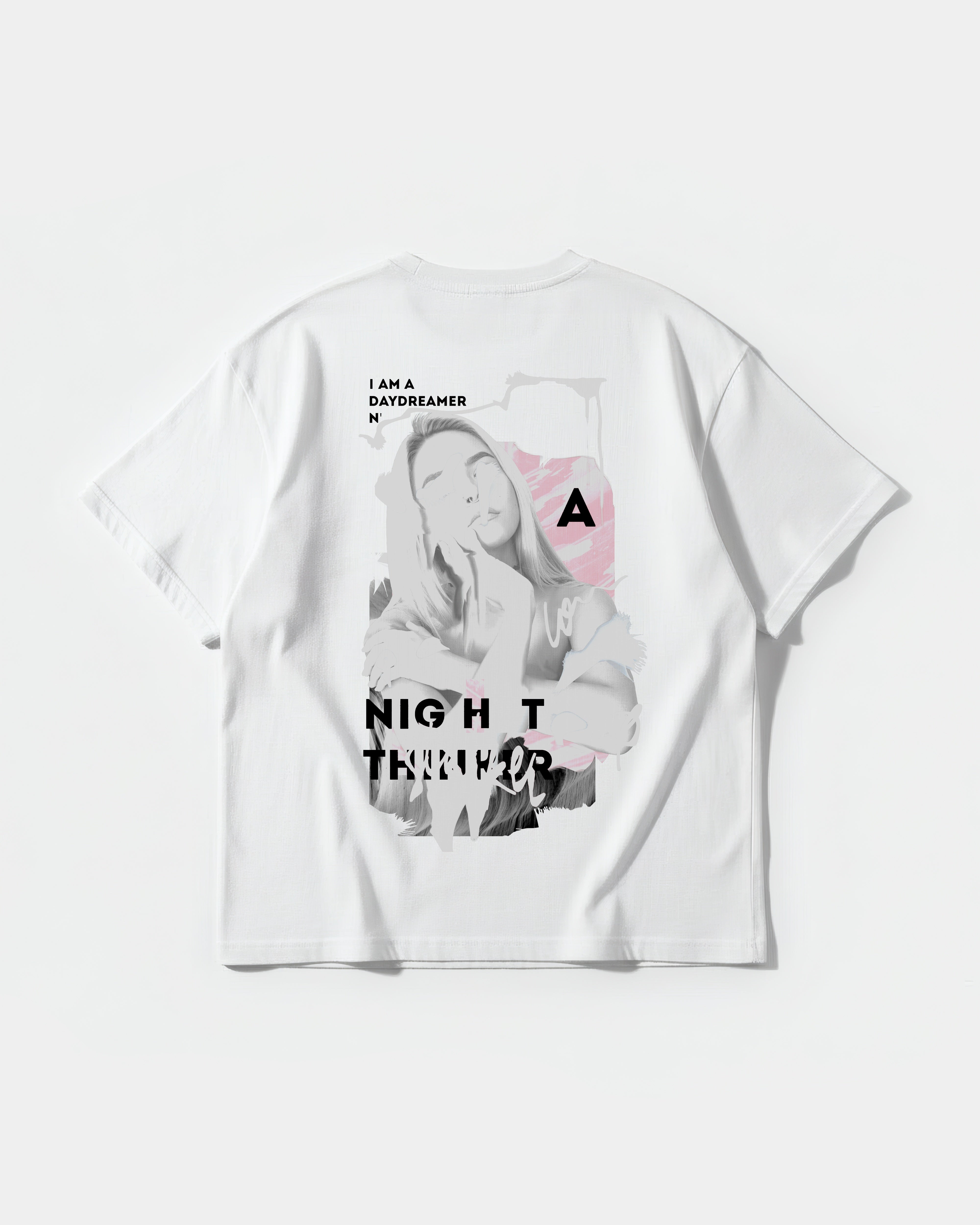 Camiseta Daydreamer Big Back Oversize Basic Blanco