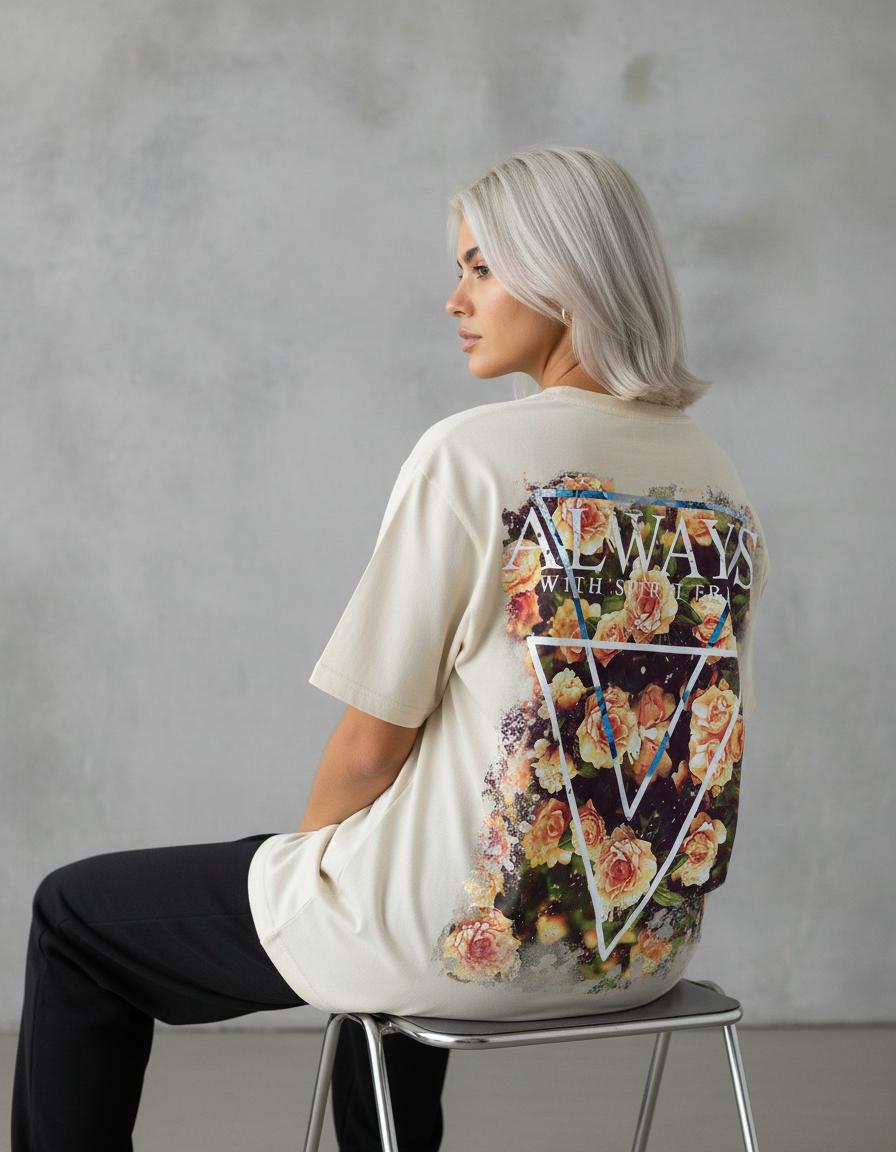 Modelo mide 1,64m y usa talla S