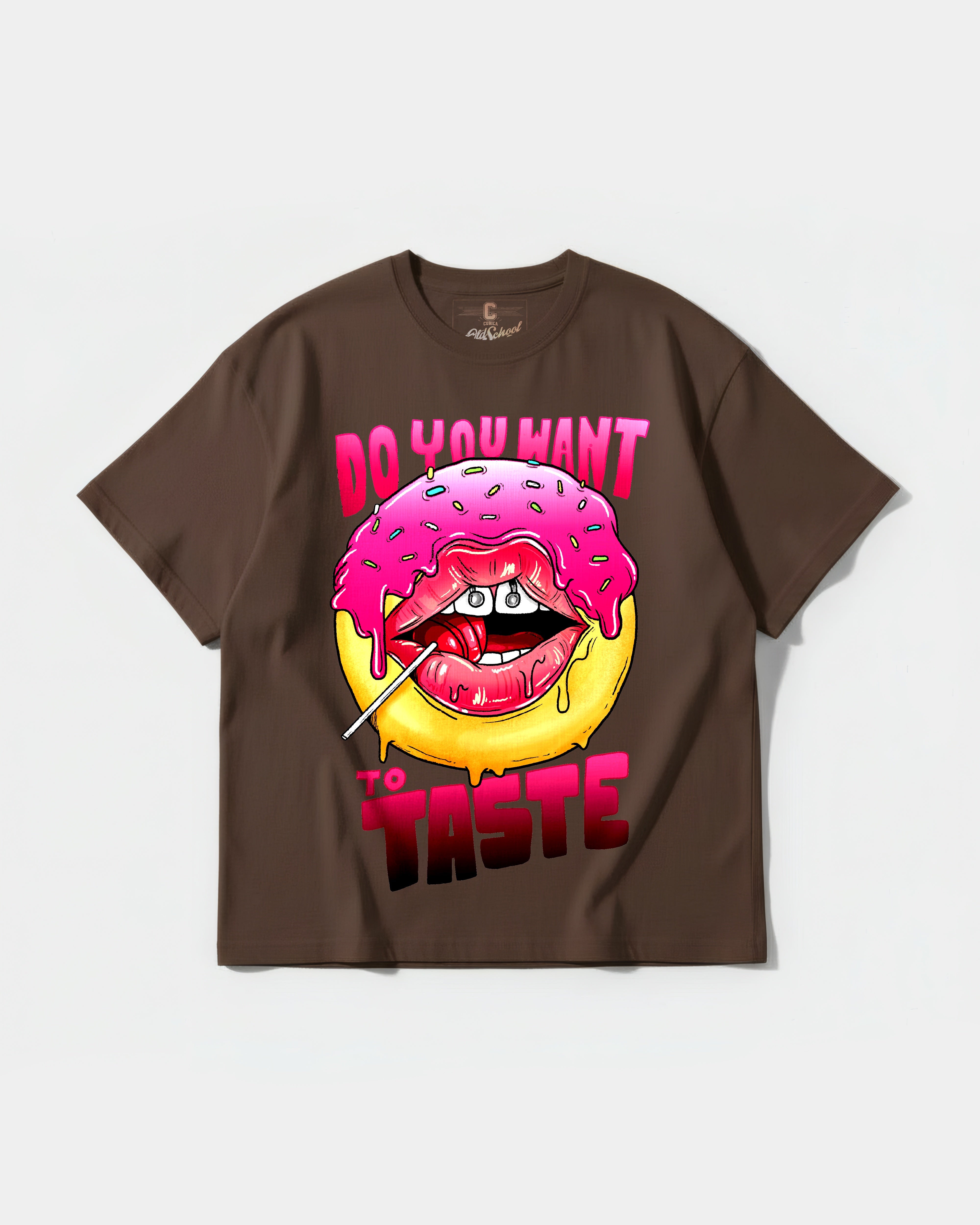 Camiseta Do You Want Big Oversize Front Basic Marron