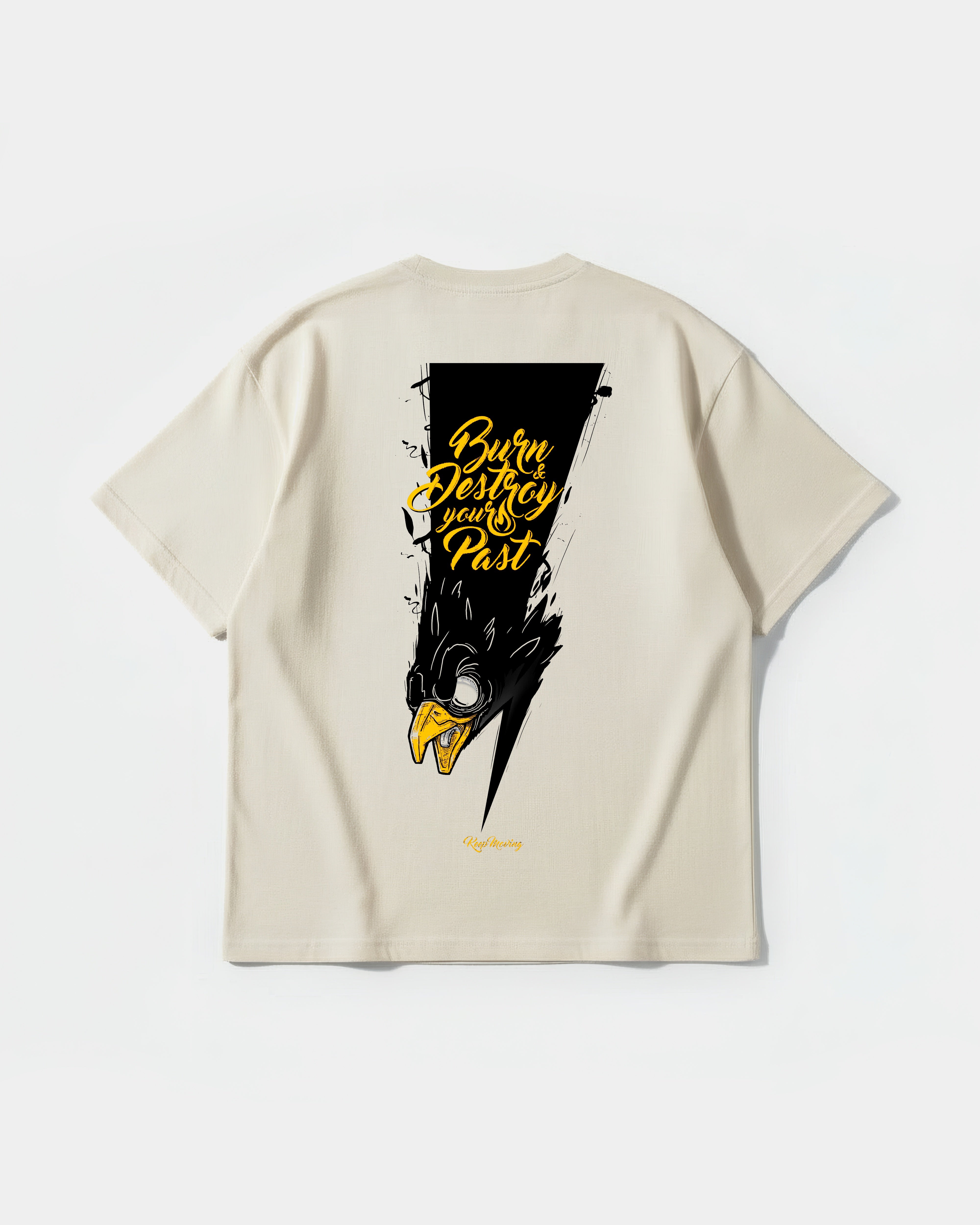 Camiseta Eagle Ray Big Back Oversize Basic Beige