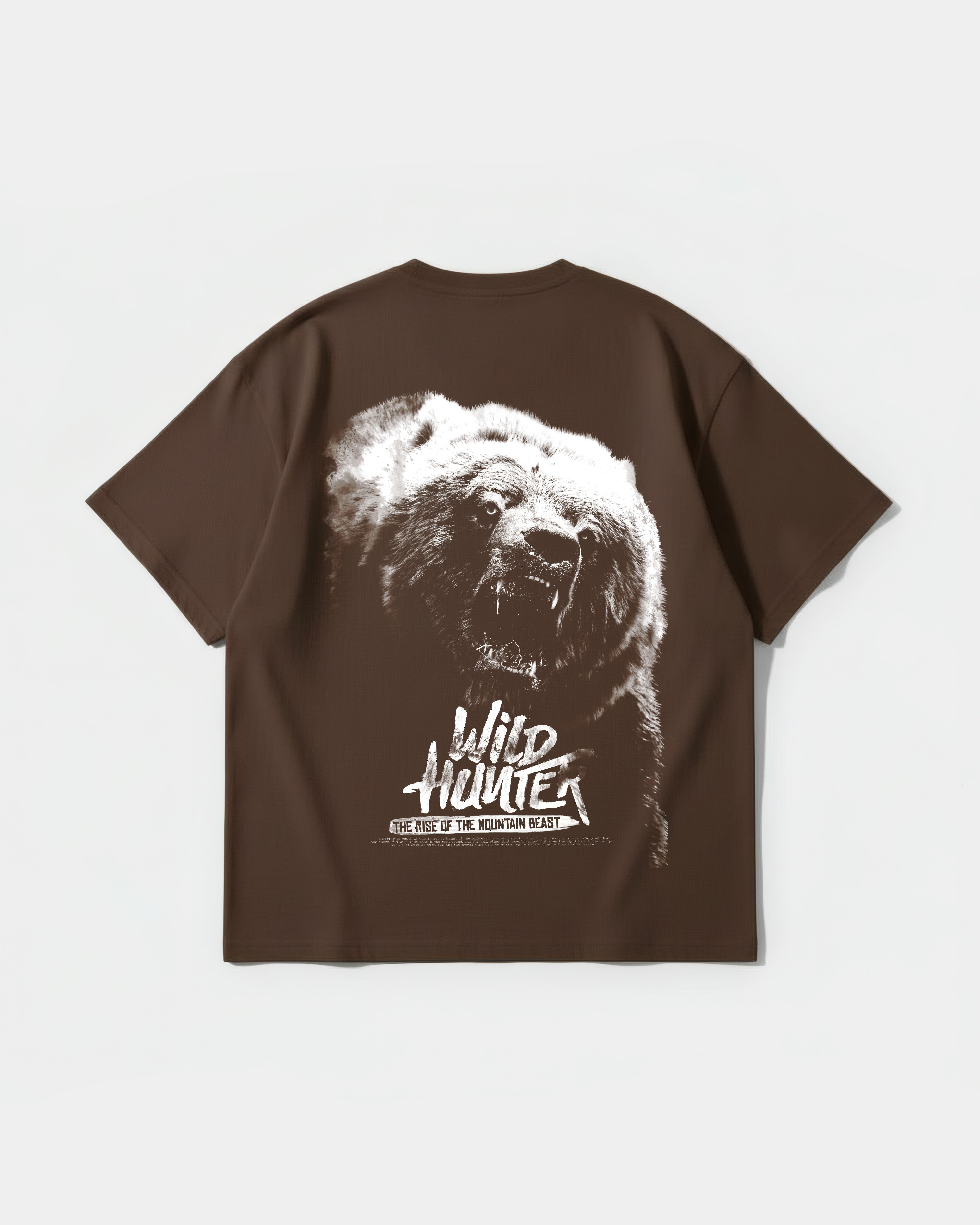 Camiseta Wild Hunter Pocket Front Oversize Basic Marron