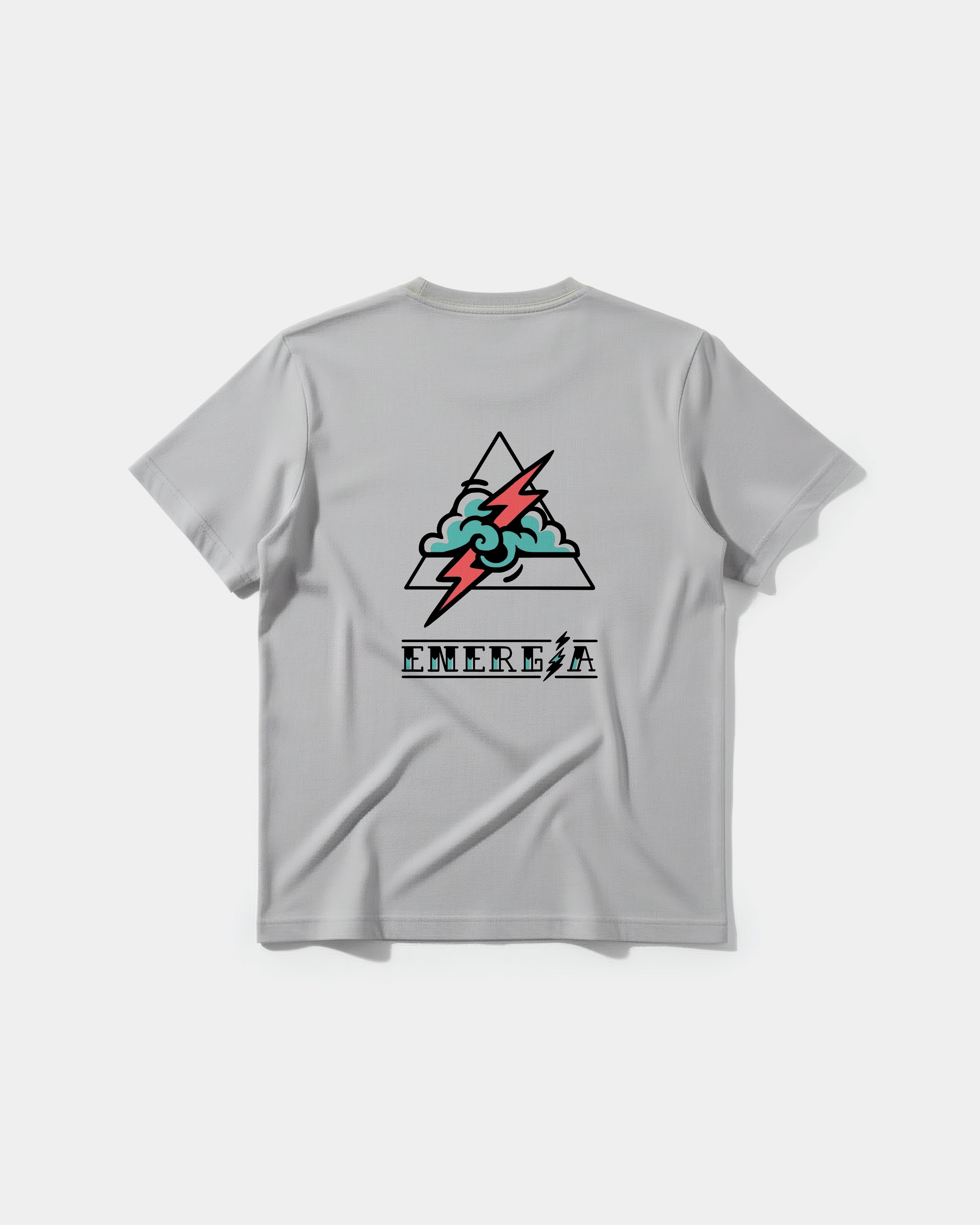 Camiseta Cubica Energia Big Back Regular Basic Gris