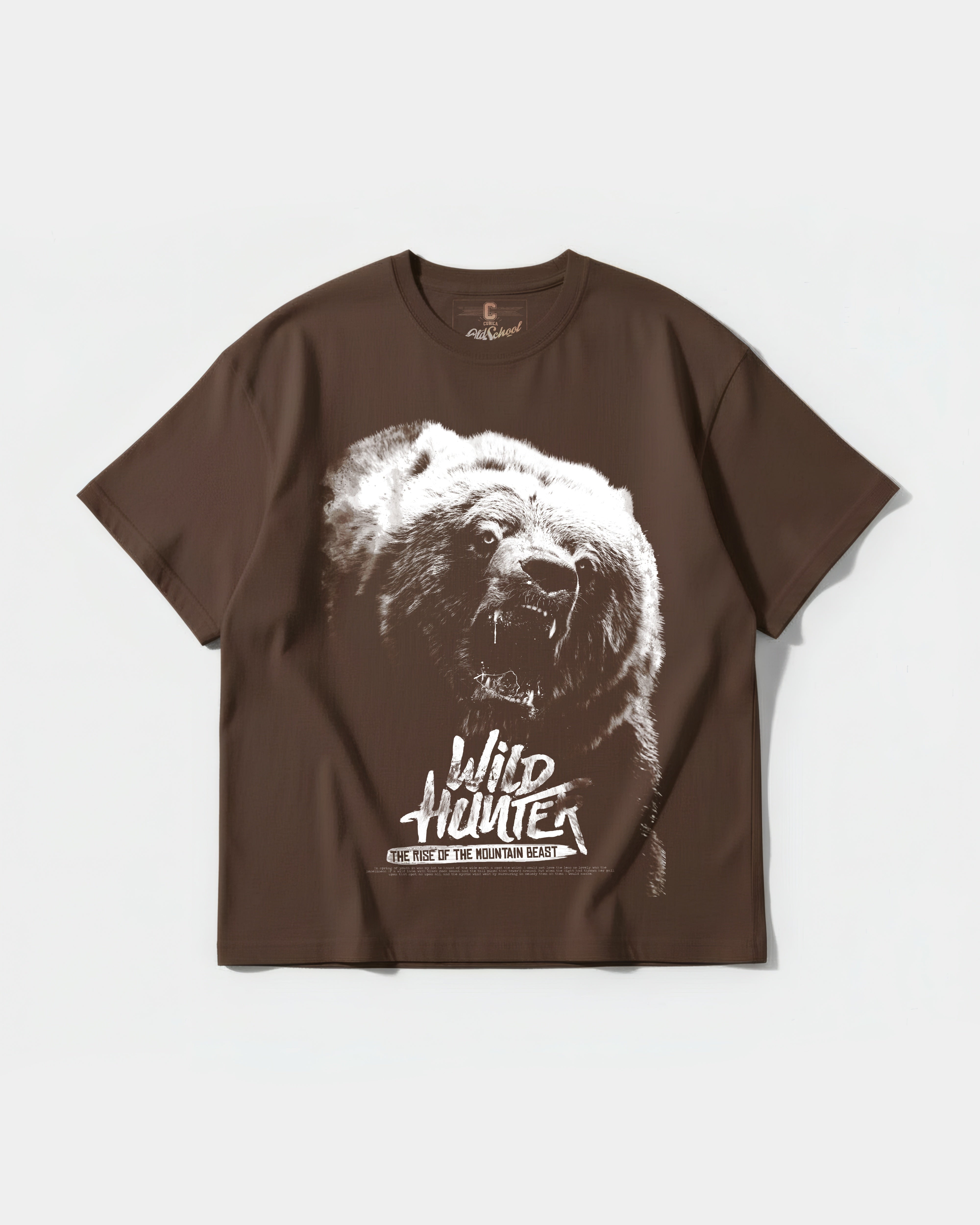Camiseta Wild Hunter Big Front Oversize Basic Marron