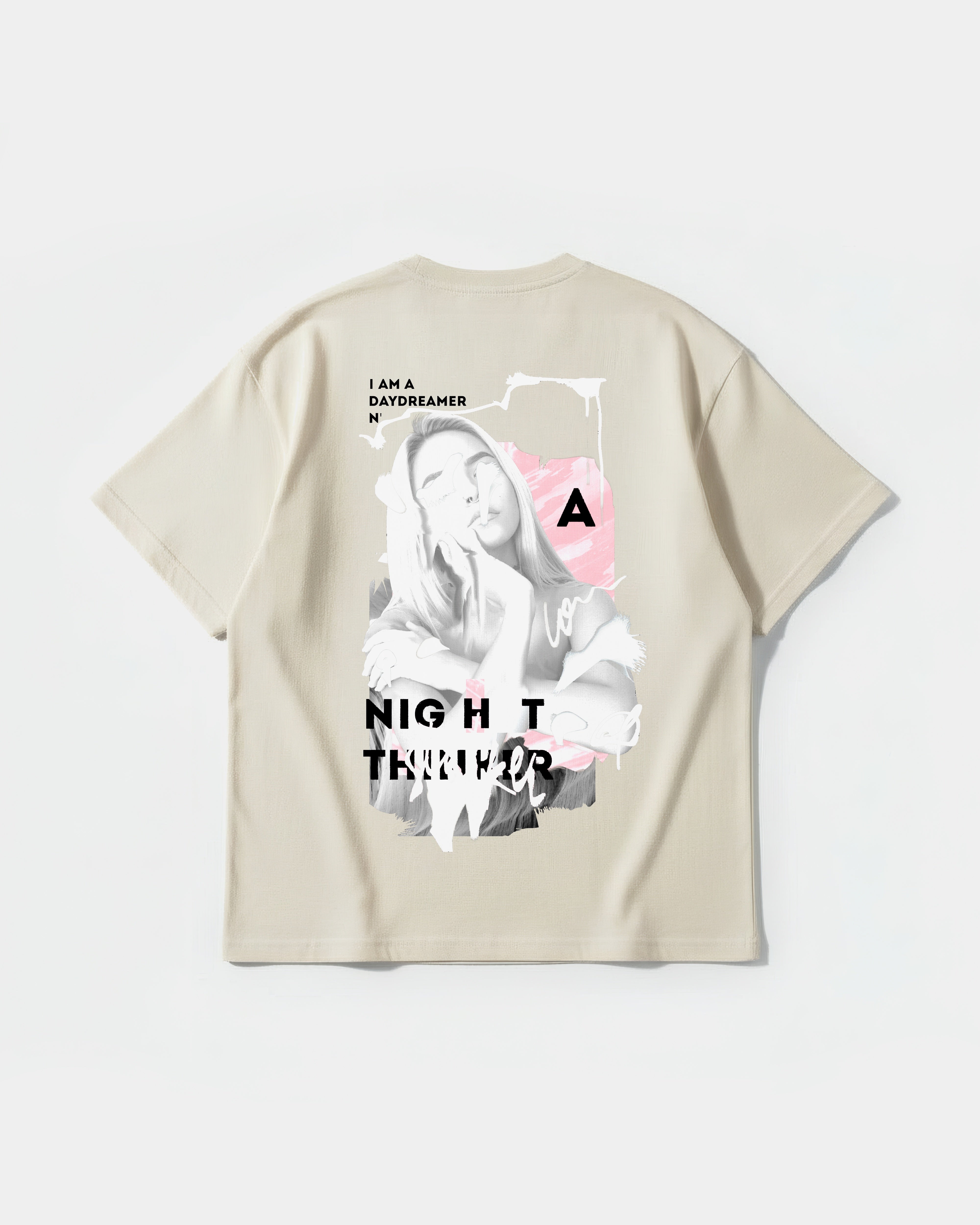 Camiseta Daydreamer Big Back Oversize Basic Beige