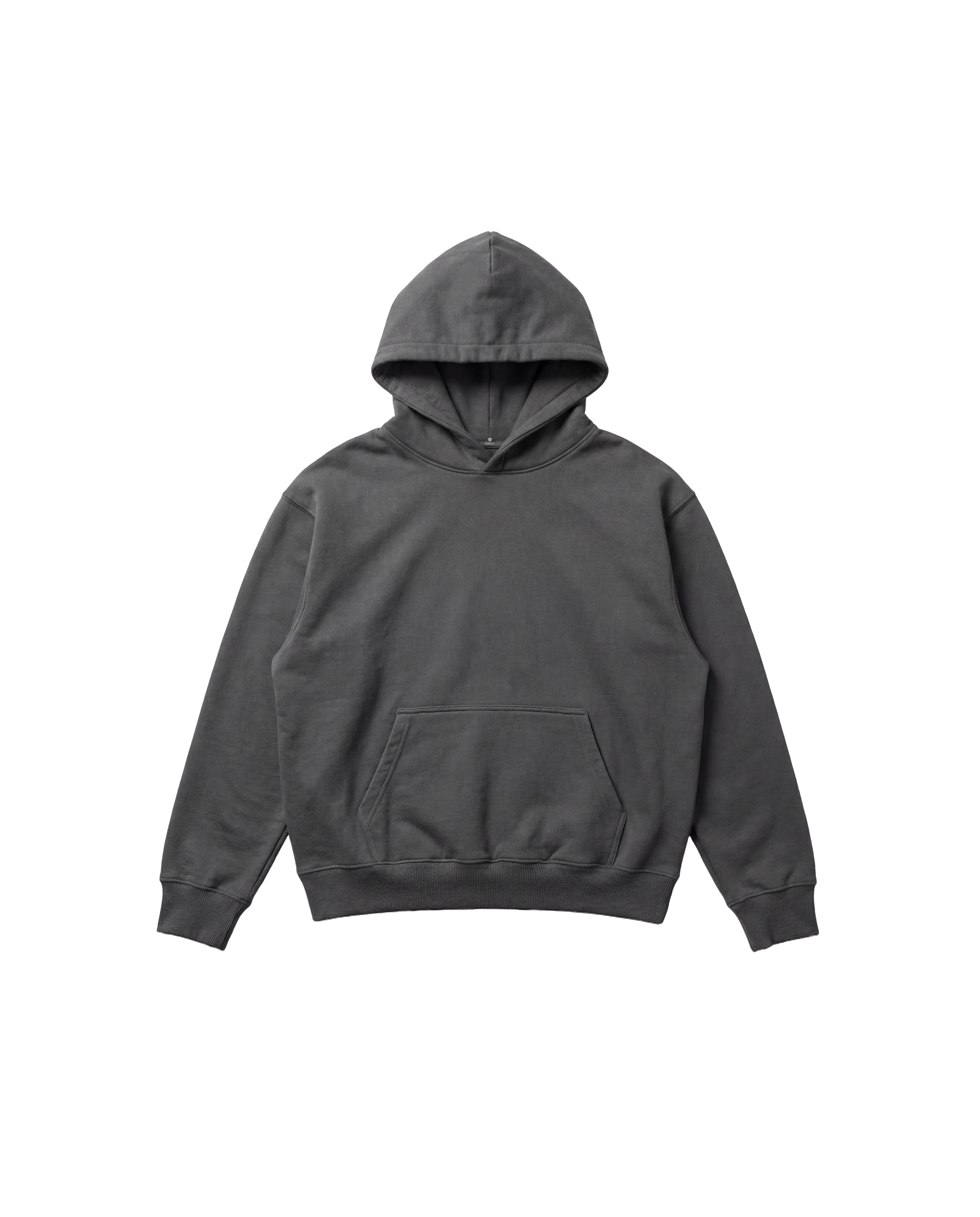 Hoodie Unicolor Cubica Gris