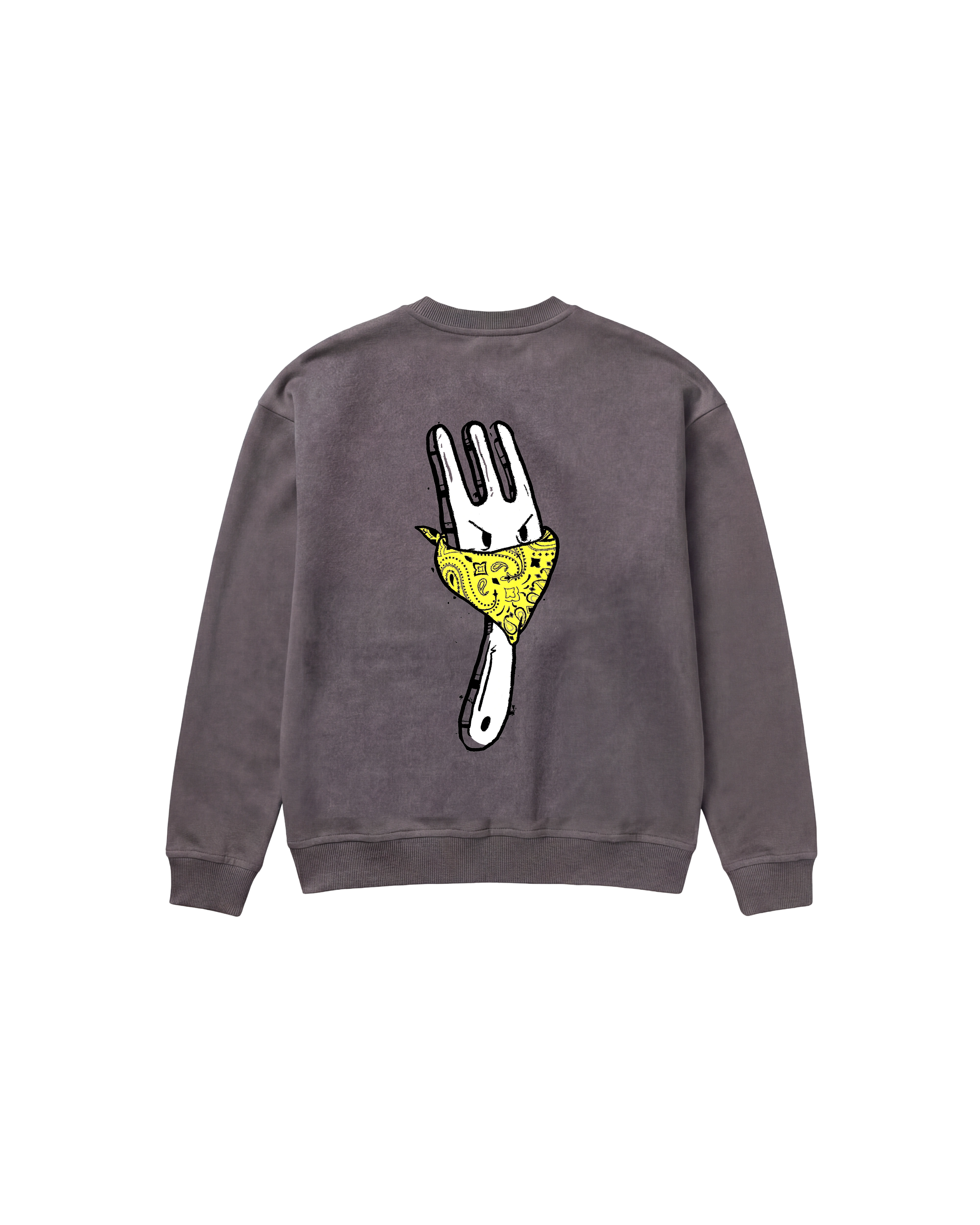 Angry Fork Sweatshirt 410 Gris Oscuro Cubica