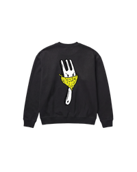 Angry Fork Sweatshirt 410 Negro Cubica