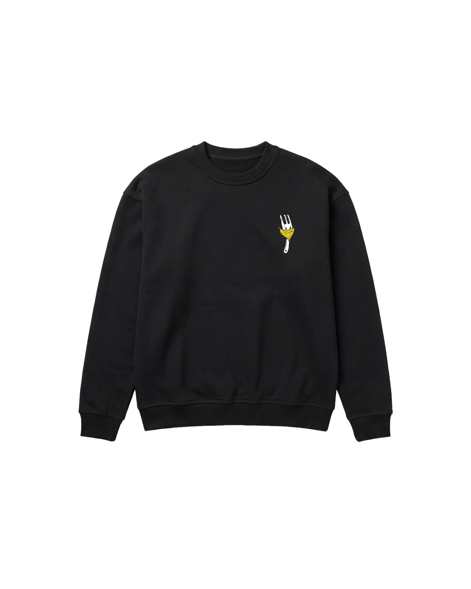Angry Fork Sweatshirt 410 Negro Cubica