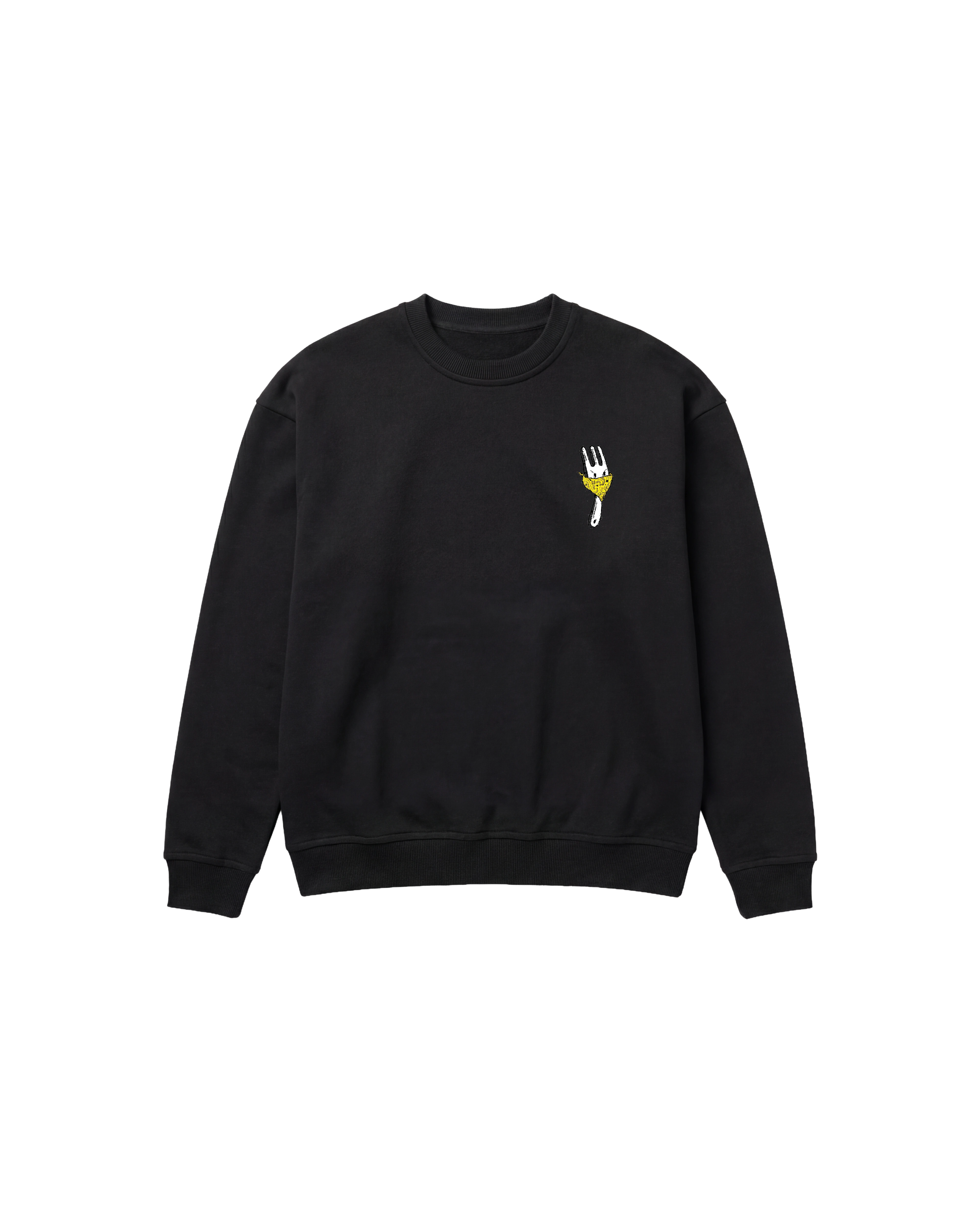 Angry Fork Sweatshirt 410 Negro Cubica