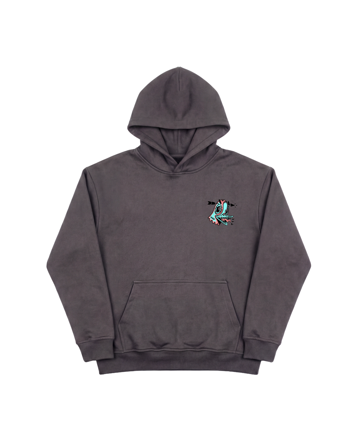 Angry Paloma Hoodie 410 Gris Oscuro Cubica