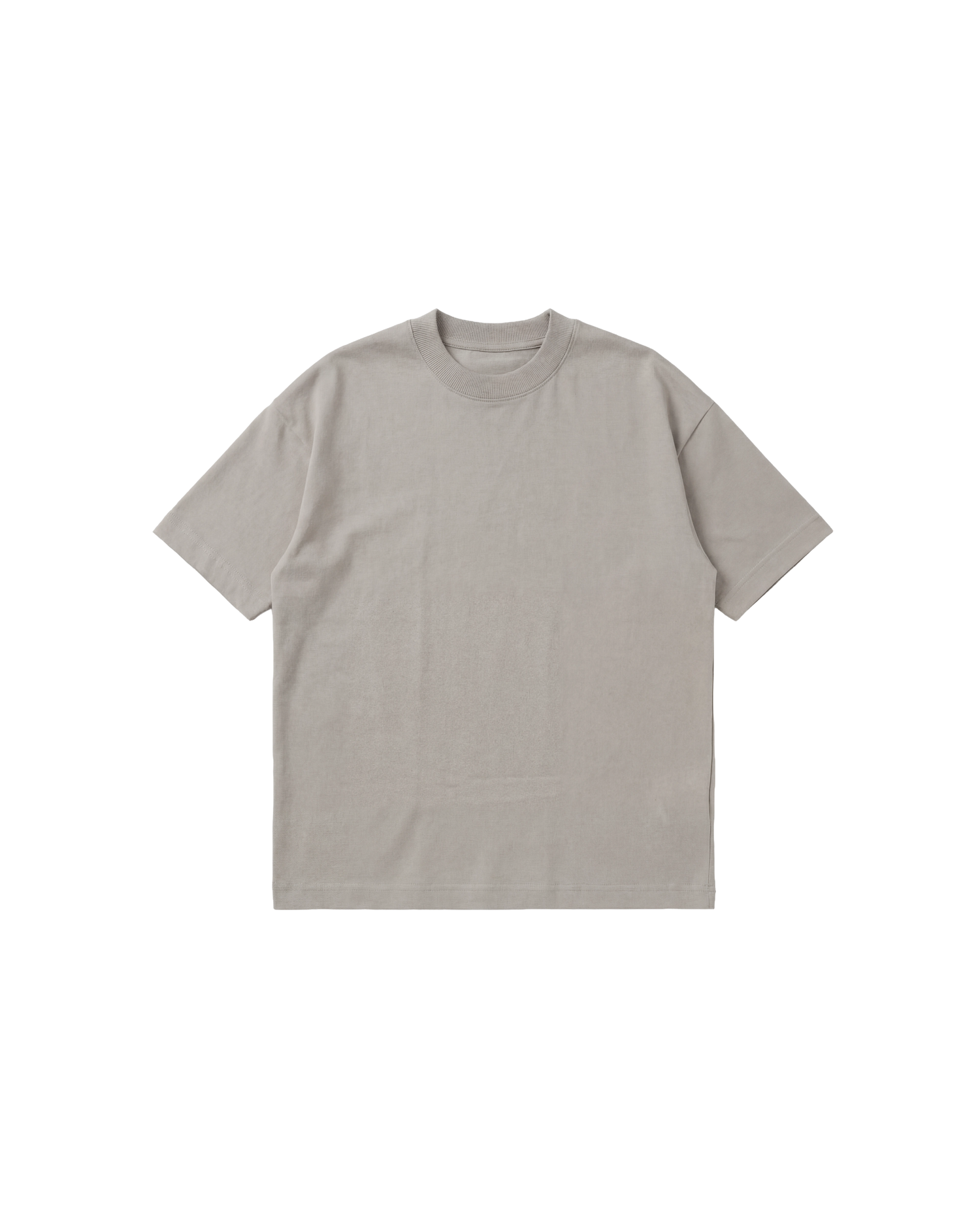 Camiseta Básica Semi Oversize 250g Gris Cemento