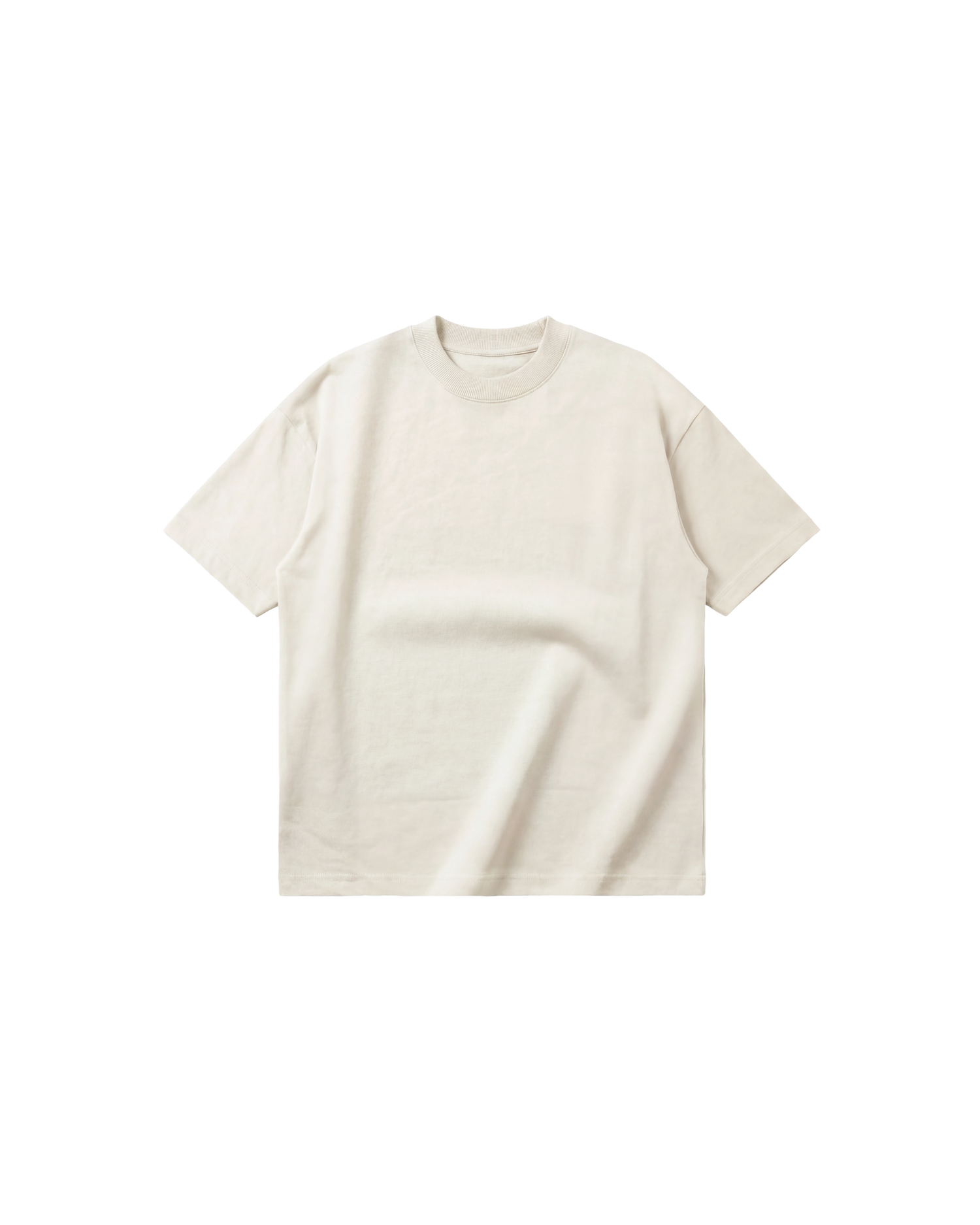 Camiseta Básica Semi Oversize 250g Marfil