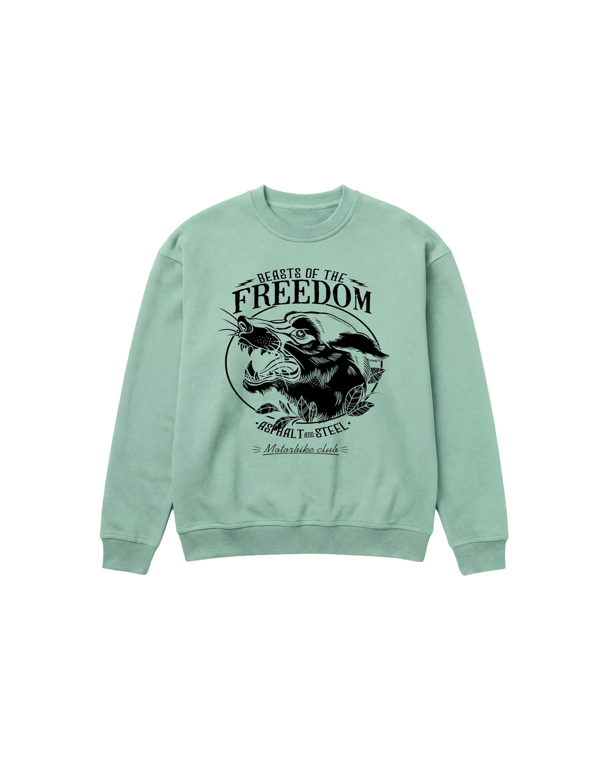 Beast Freedom Sweatshirt 410 Verde Menta Cubica