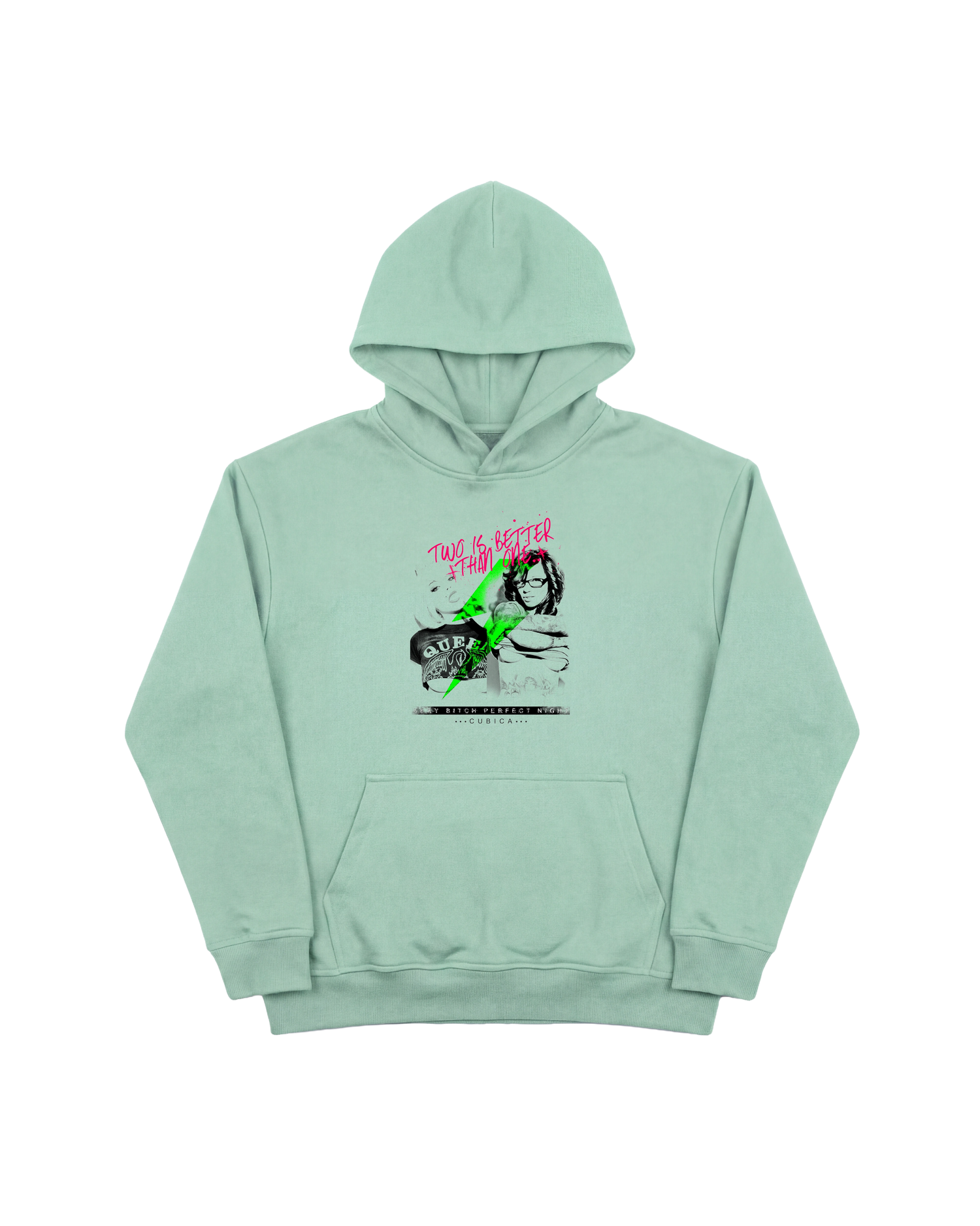 Better Two Hoodie 410 Verde Menta Cubica